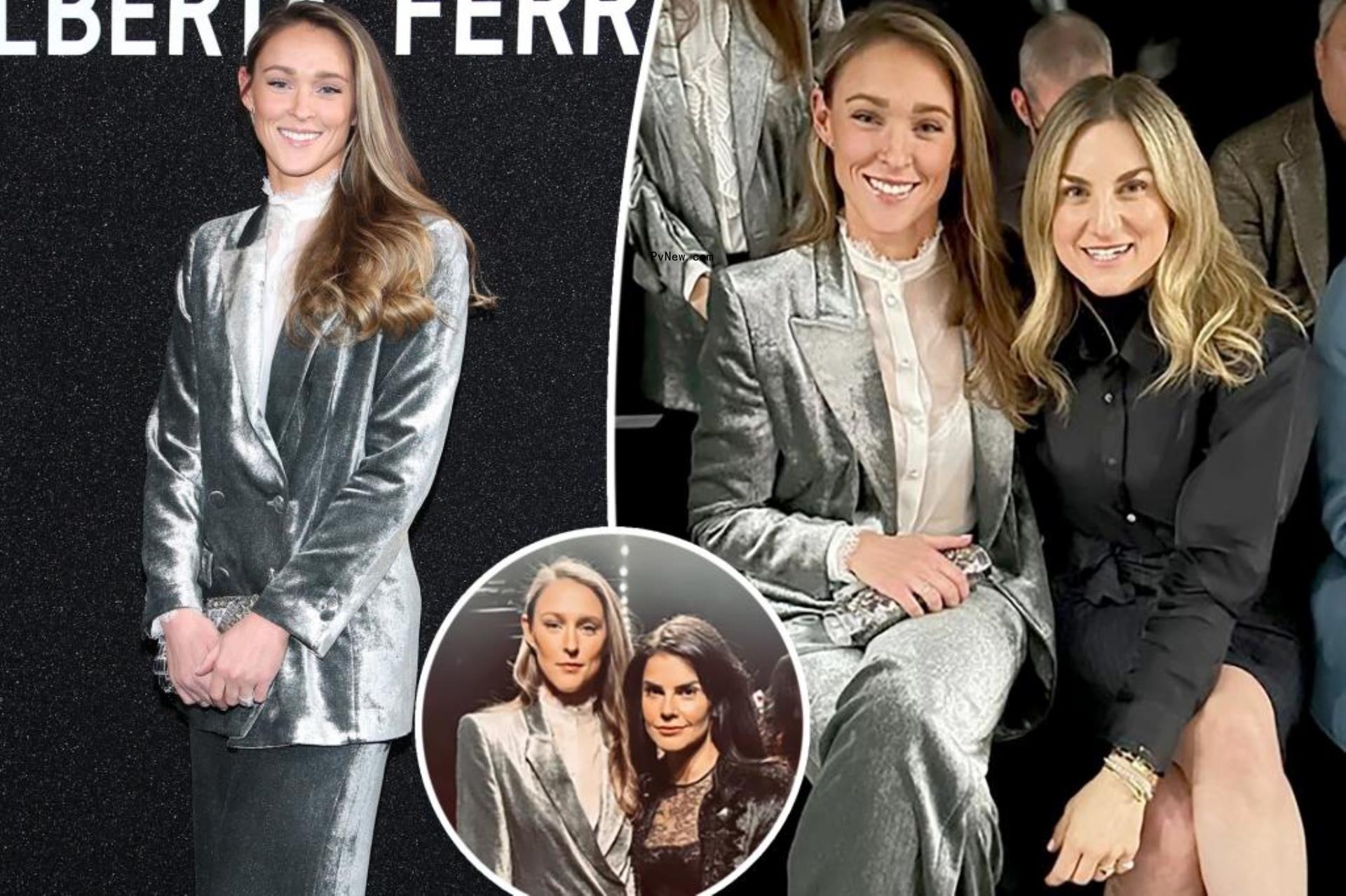 Kylie Kelce at Alberta Ferretti's Fall 2024 fashion show during Milan Fashion Week