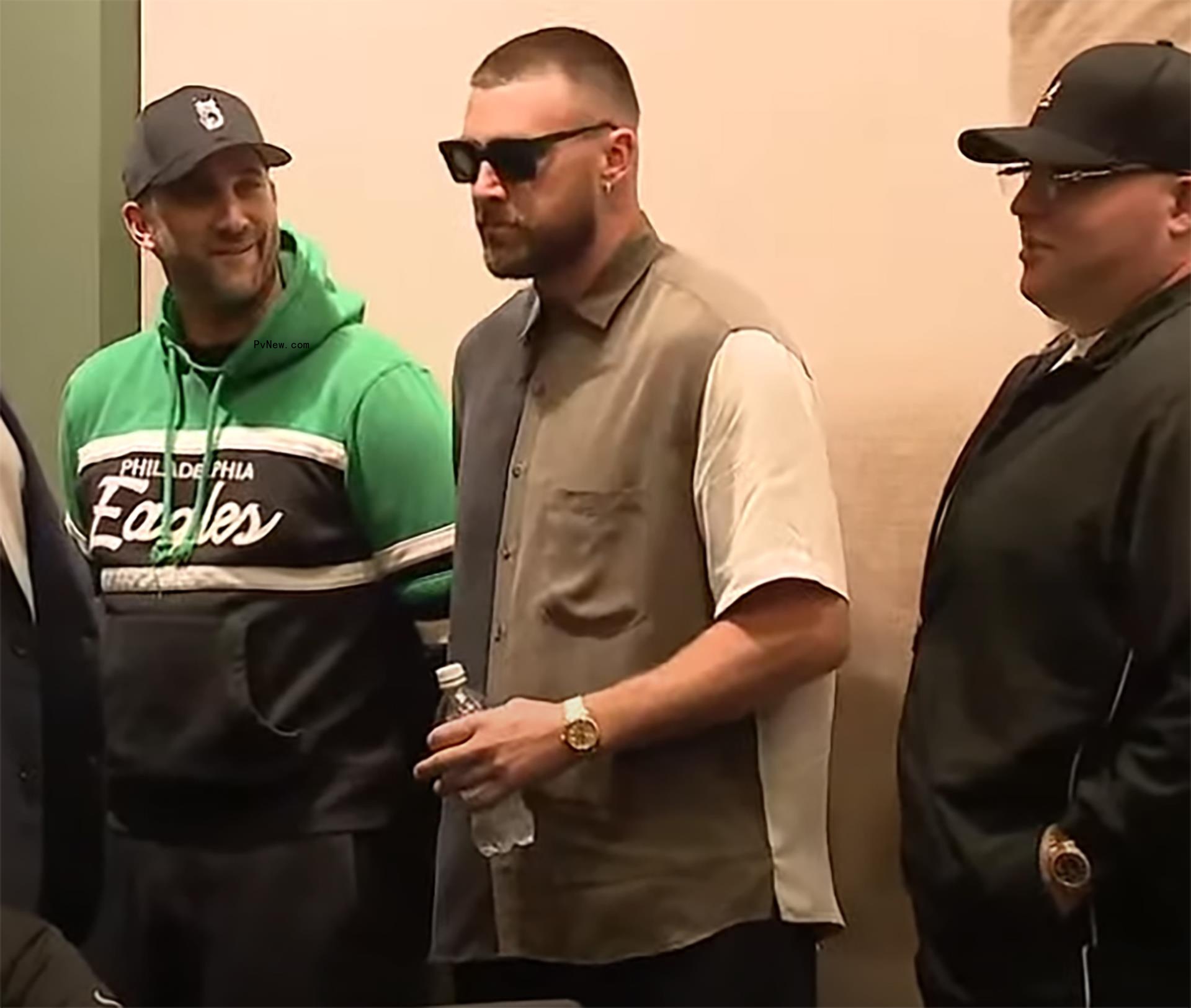 Travis Kelce at Jason's retirement announcement
