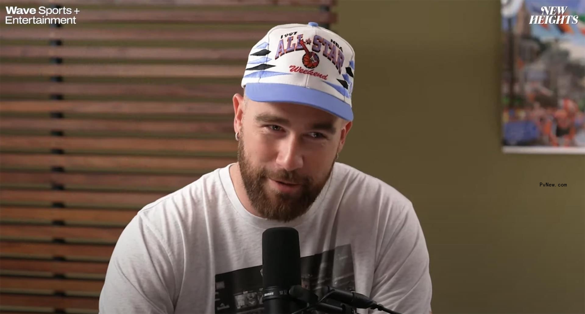 Travis Kelce on his podcast