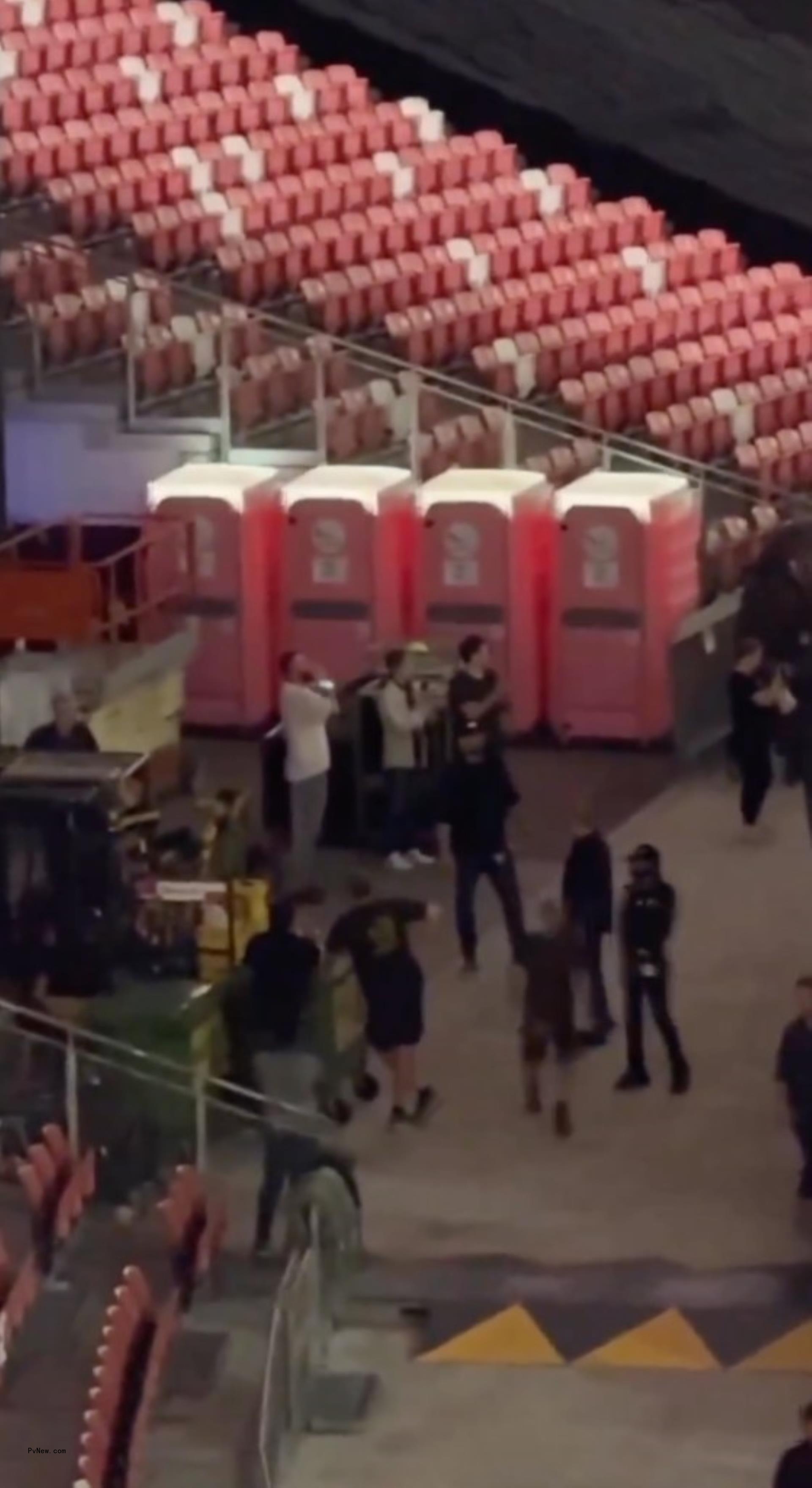 Travis Kelce at Taylor Swift's Singapore show.