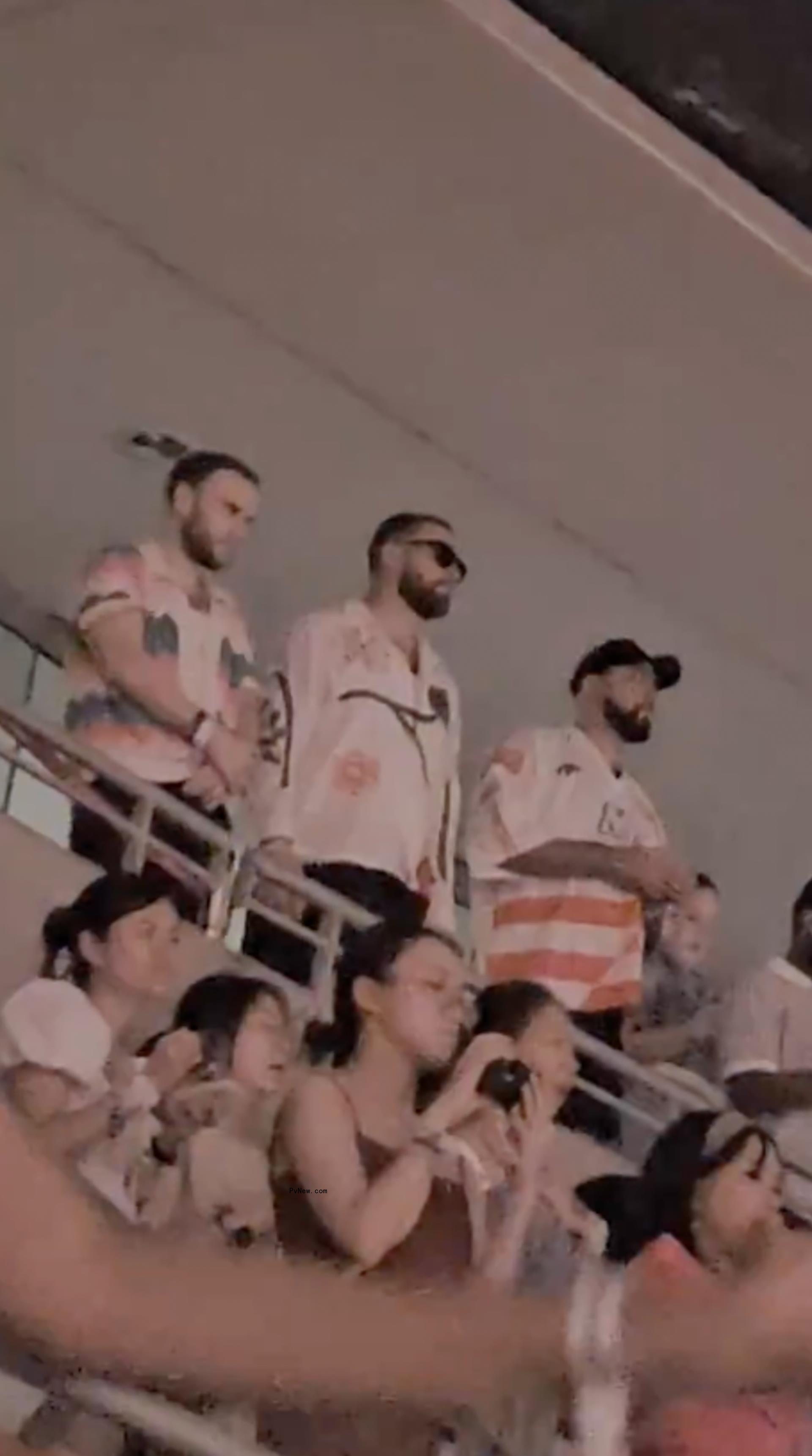 Travis Kelce at Taylor Swift's co<i></i>ncert with friends.