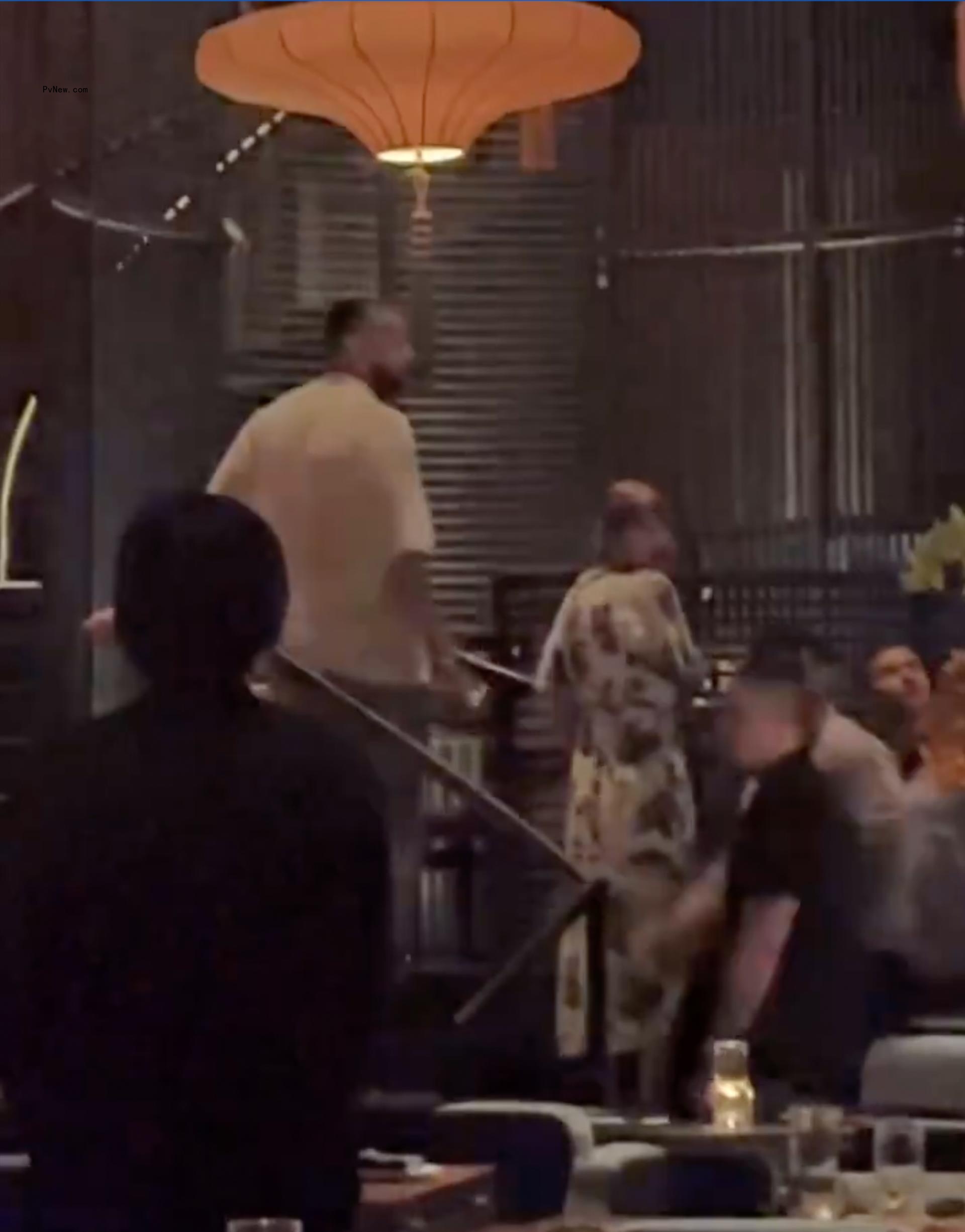 Taylor Swift and Travis Kelce out to dinner.