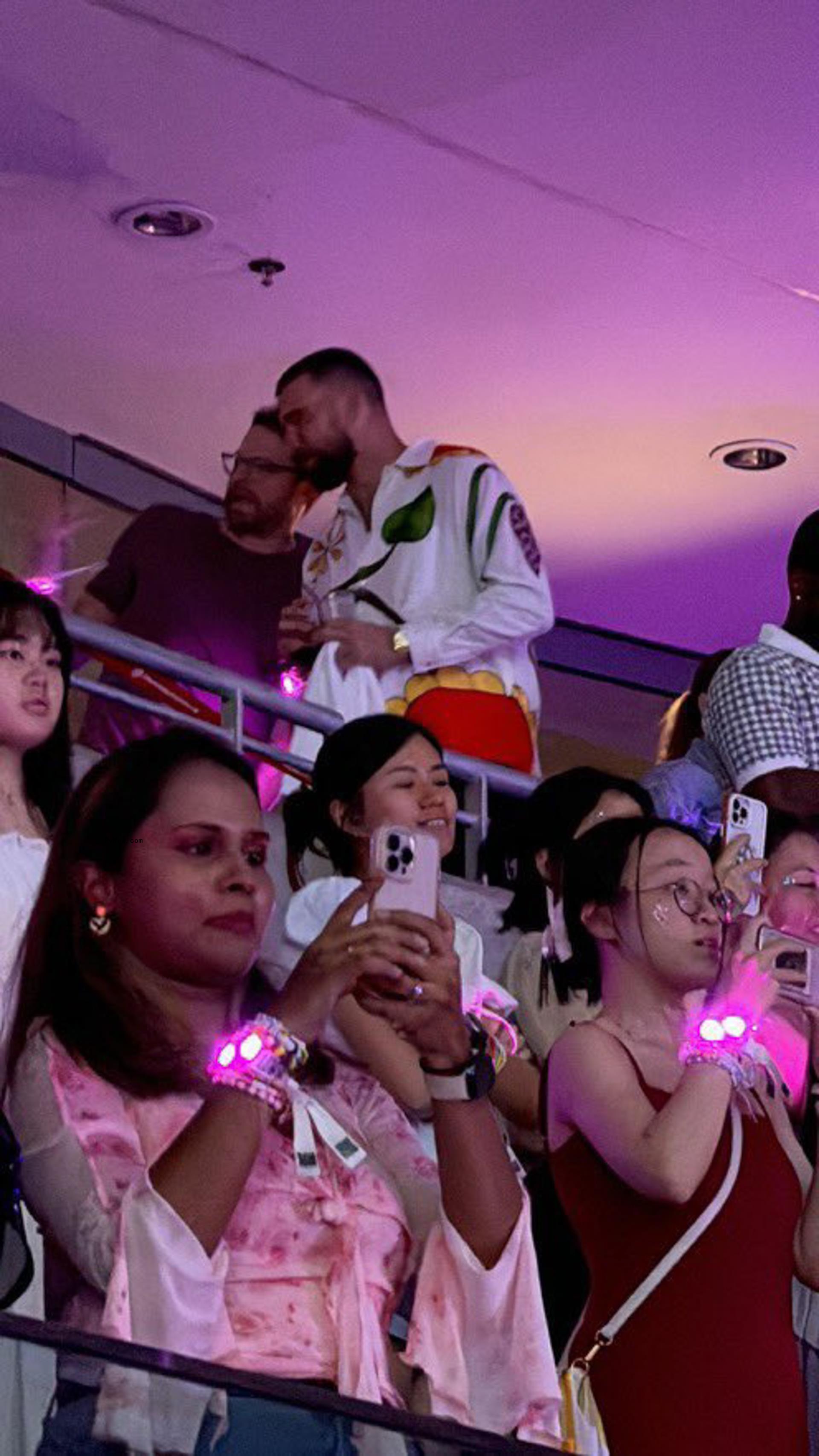 Travis Kelce at Taylor Swift's Singapore co<i></i>ncert with a friend.