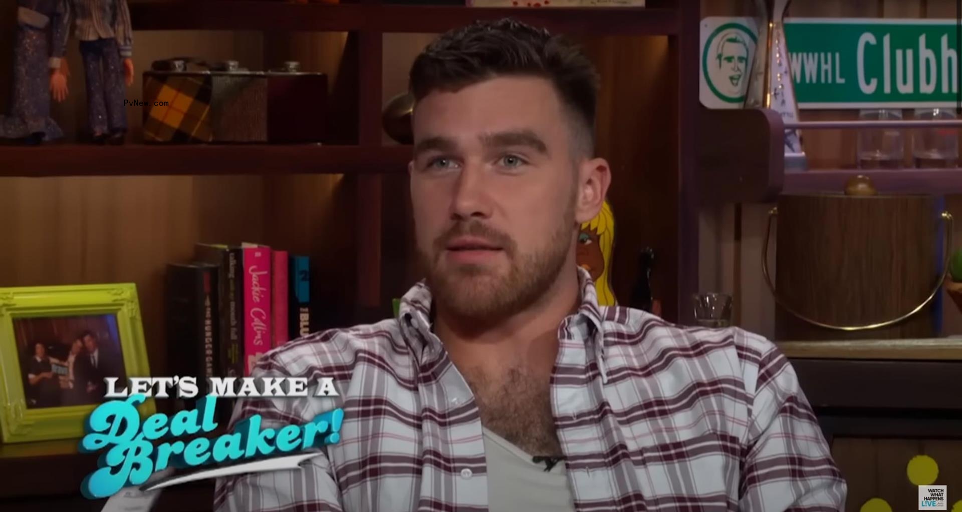 Travis Kelce sitting on