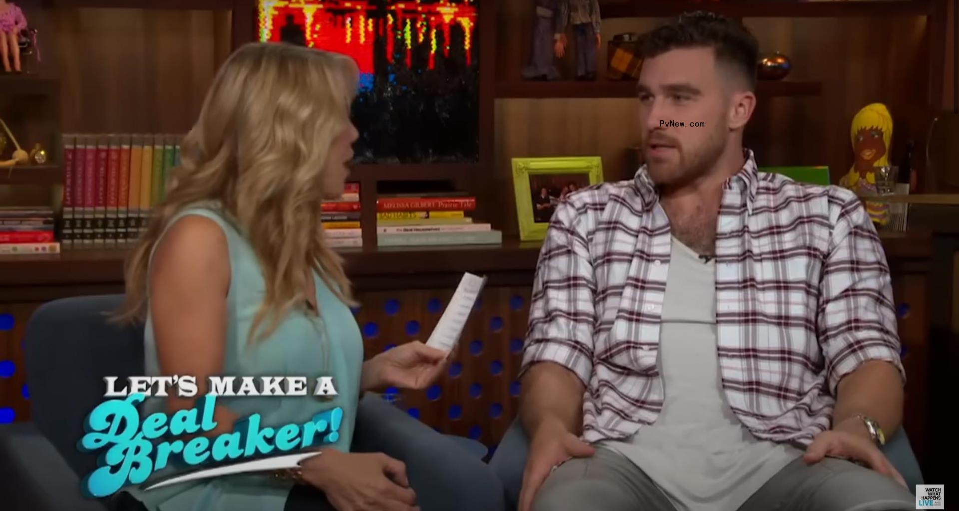 Ramona Singer and Travis Kelce sitting on