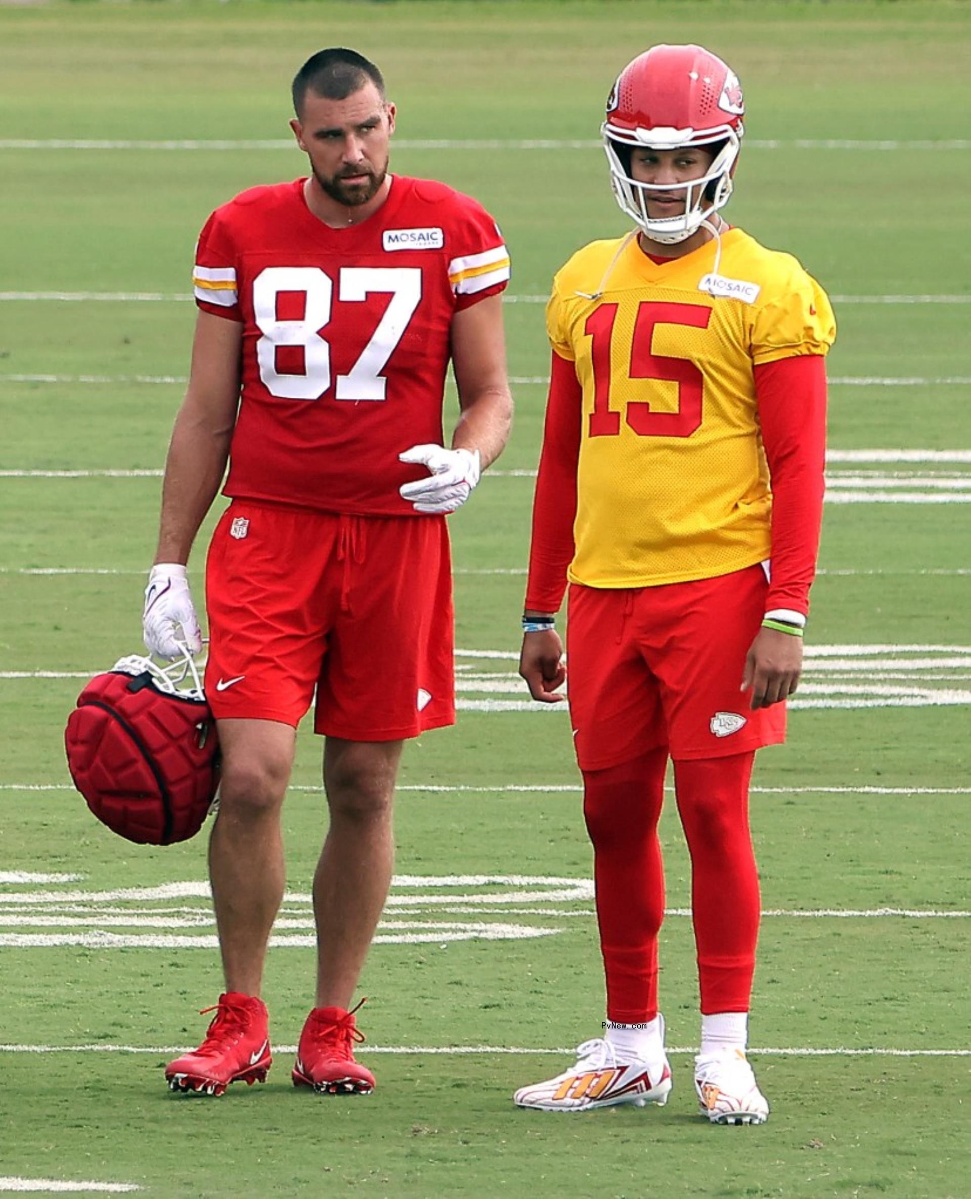 Travis Kelce and Patrick Mahomes