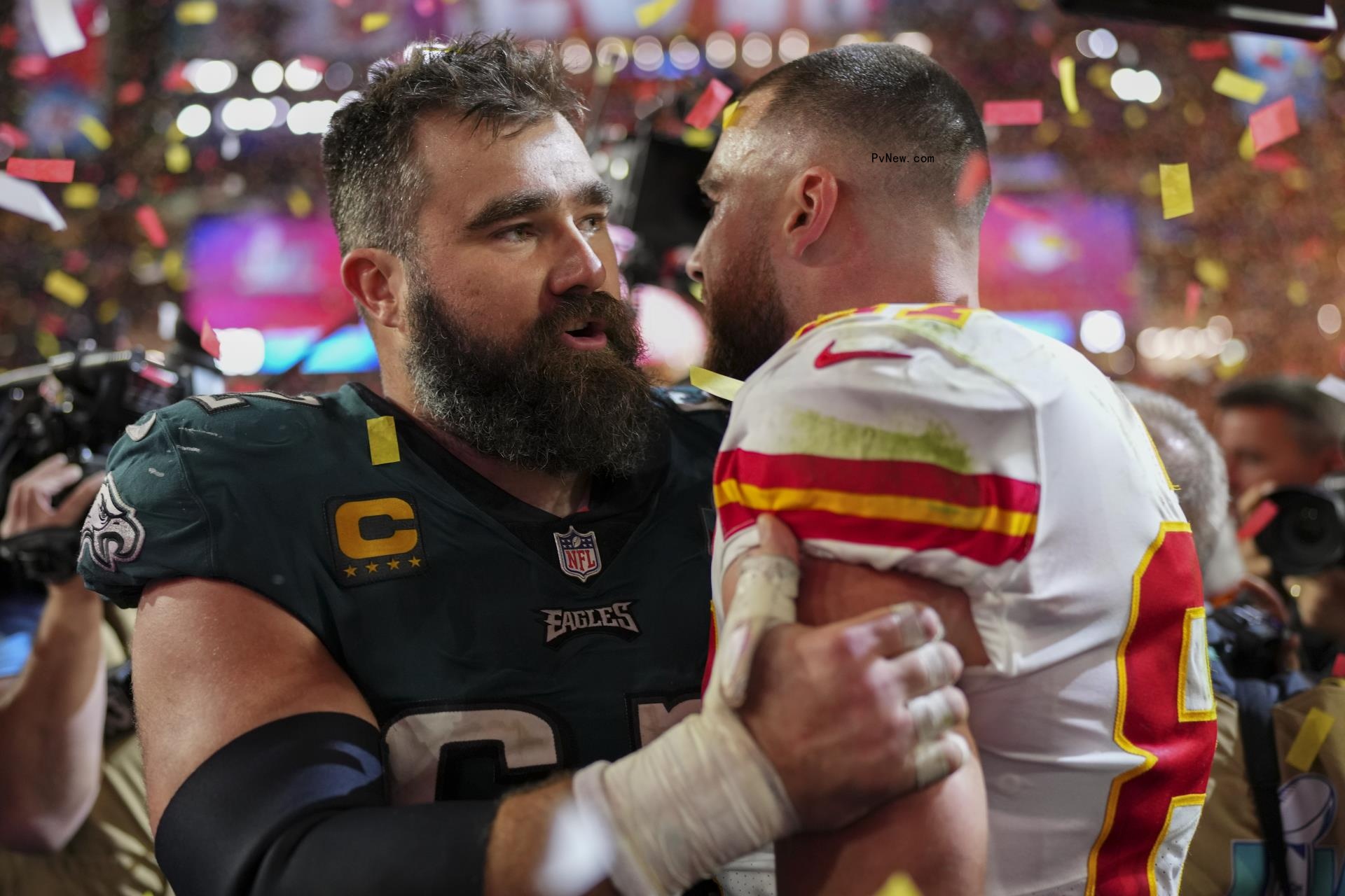 Travis Kelce and Jason Kelce.