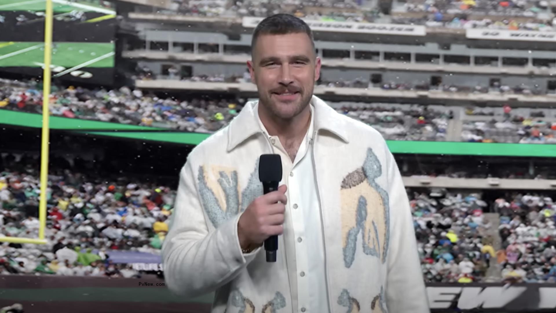 Travis Kelce made a surprise appearance on “Saturday Night Live” over the weekend.