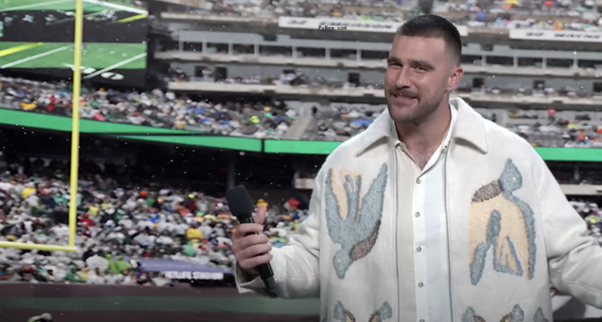 A photo of Travis Kelce on ‘SNL’