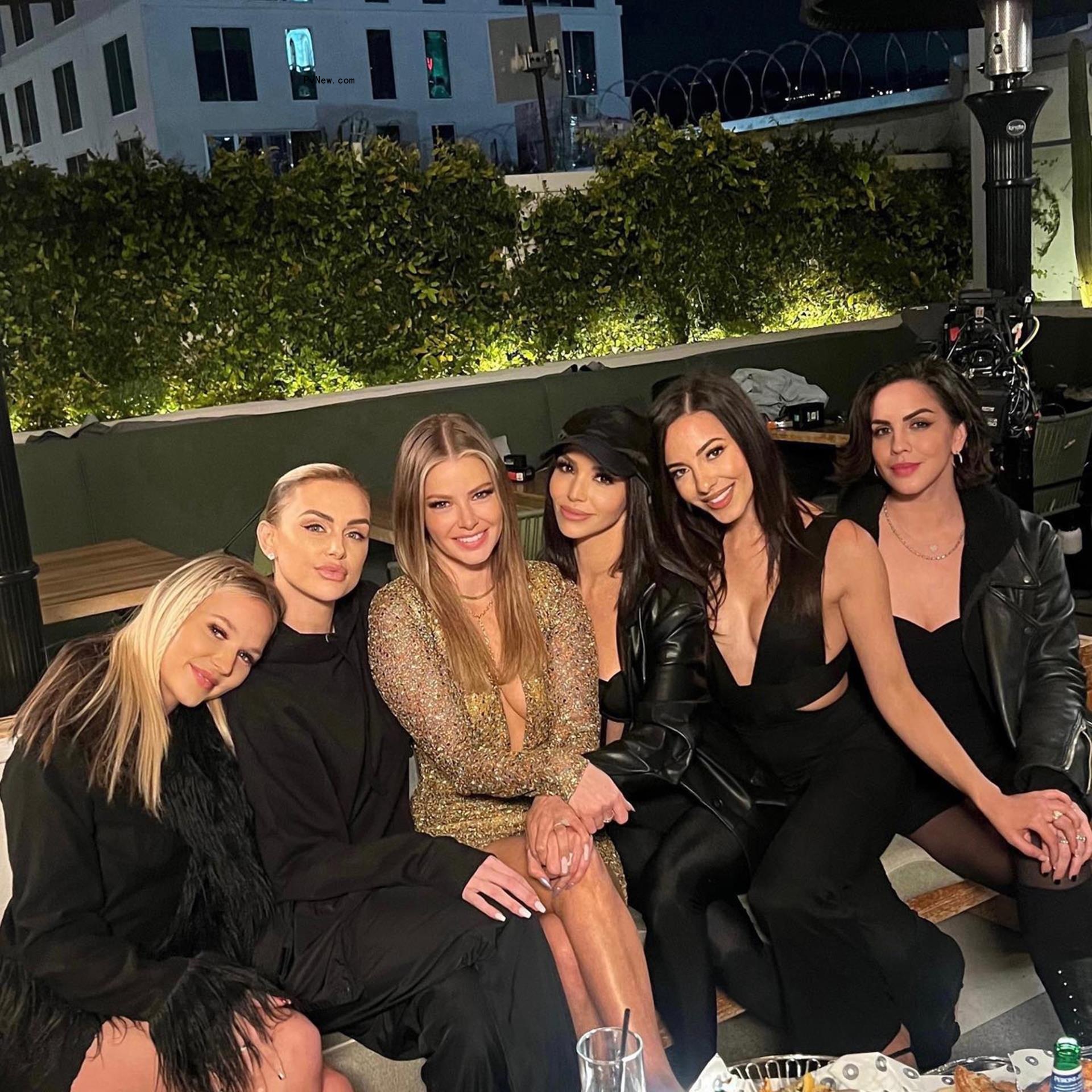 Ariana Madix sitting with Lala Kent, Scheana Shay and Katie Malo<i></i>ney sitting together