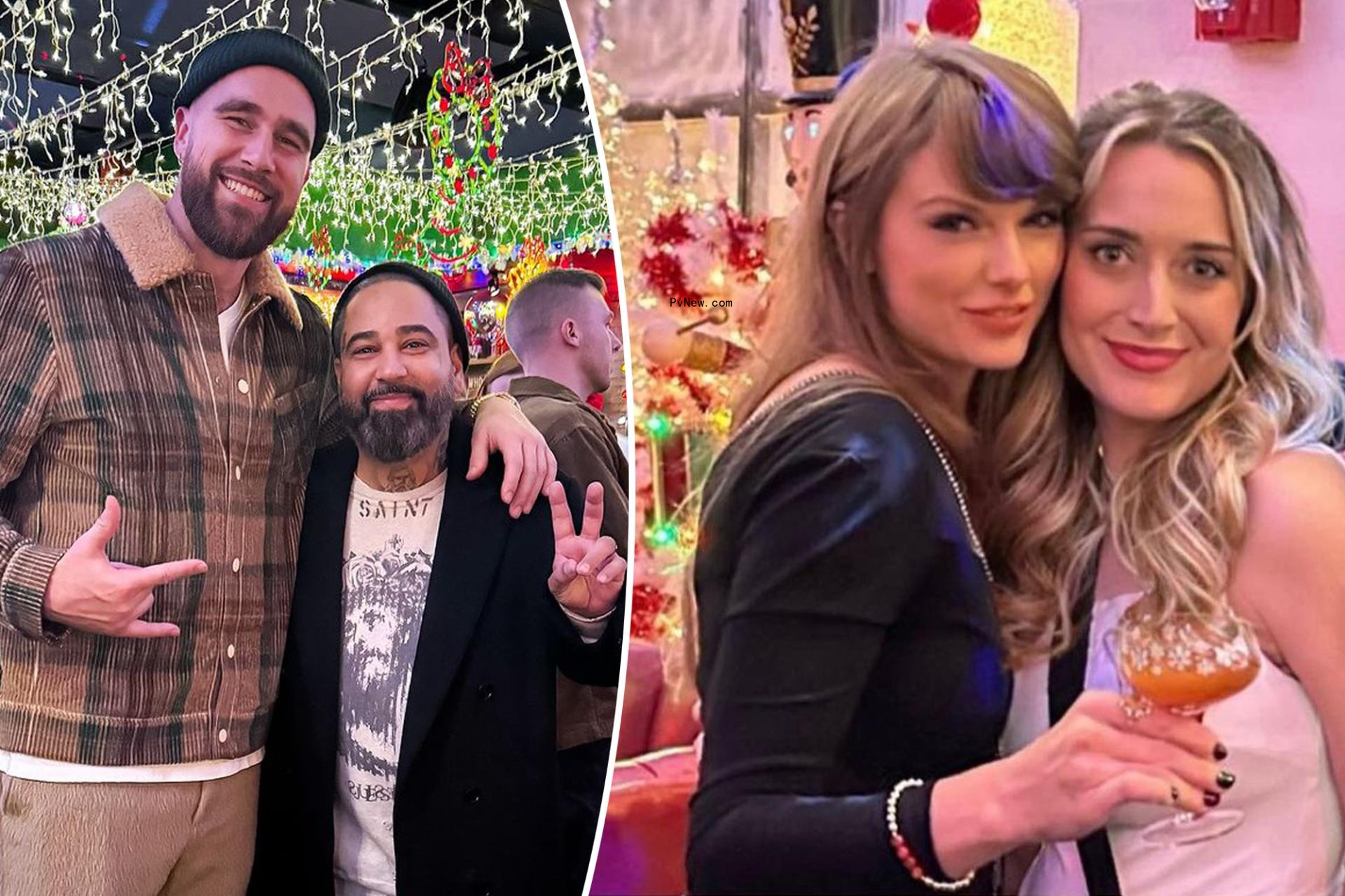 Taylor Swift and Travis Kelce take their minds off Chiefs loss at Christmas-themed bar after Sunday’s game