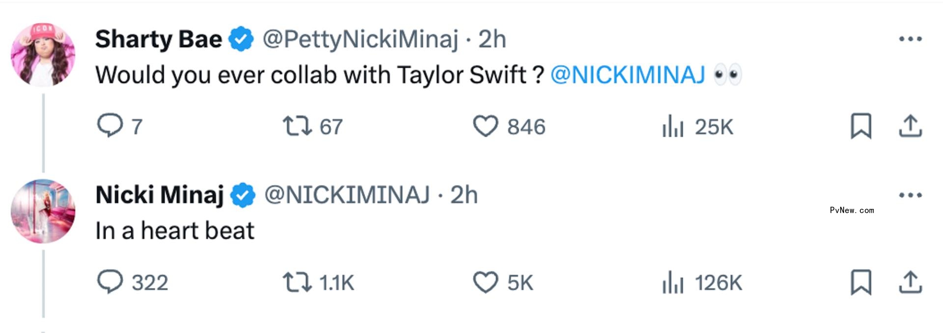 Nicki Minaj praises Taylor Swift