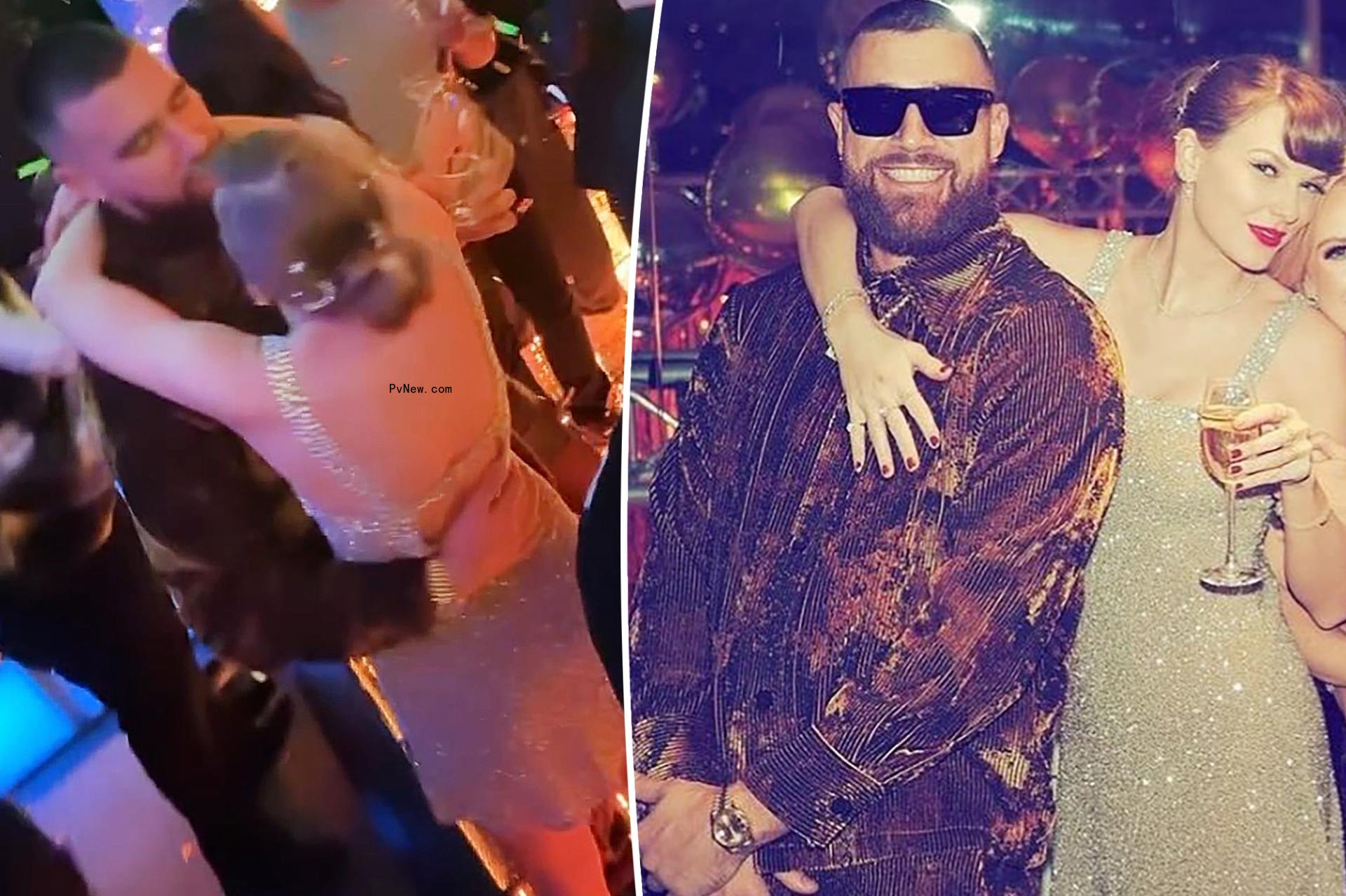 Taylor Swift, Travis Kelce enjoy romantic New Year’s drive after passio<i></i>nate kiss at NYE party