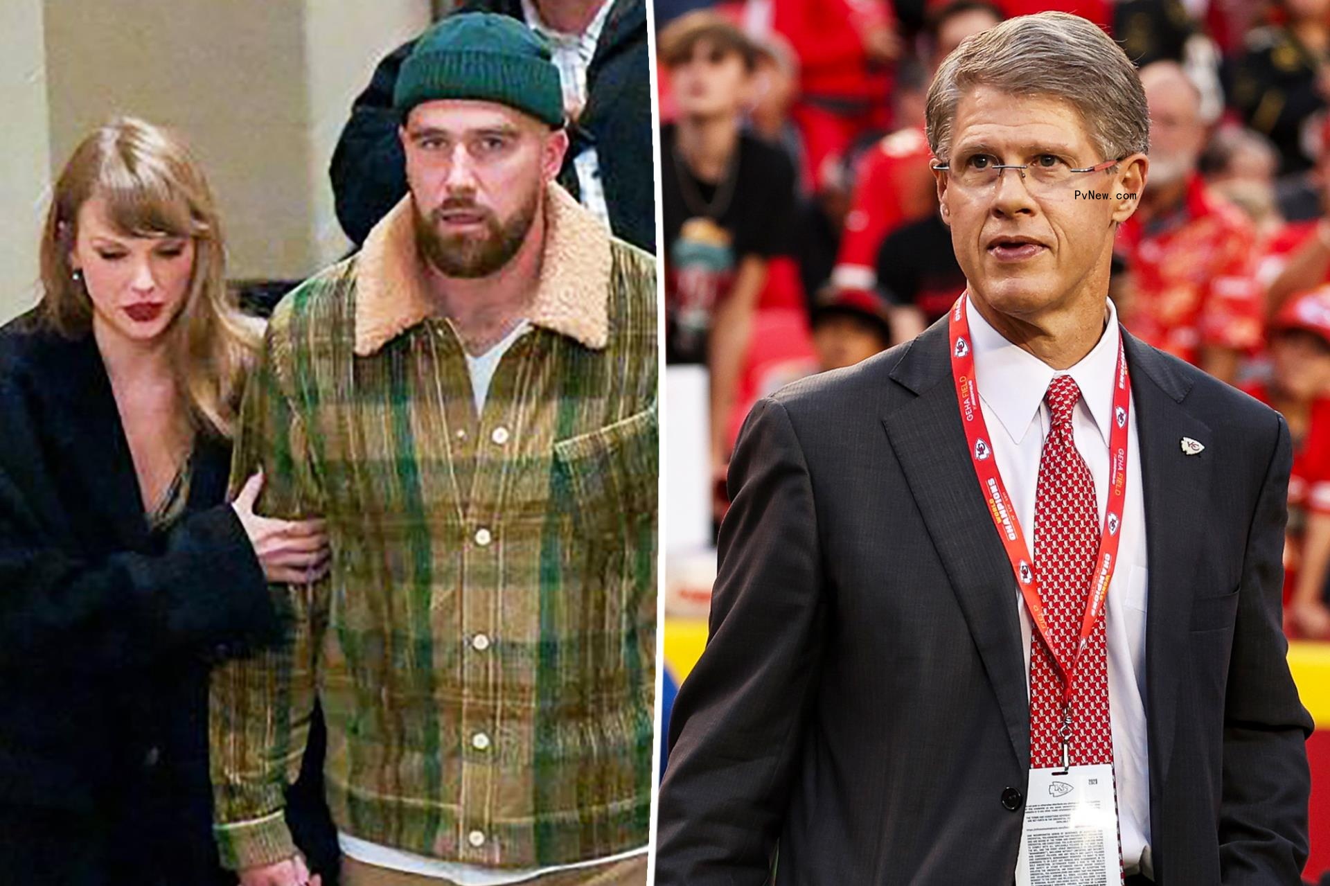 Taylor Swift and Travis Kelce’s relatio<i></i>nship is ‘very organic,’ says Chiefs owner Clark Hunt