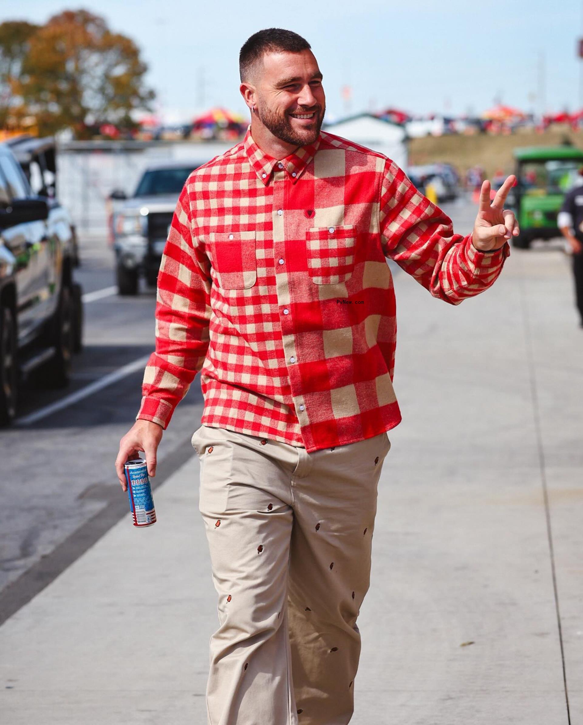Travis Kelce walking.
