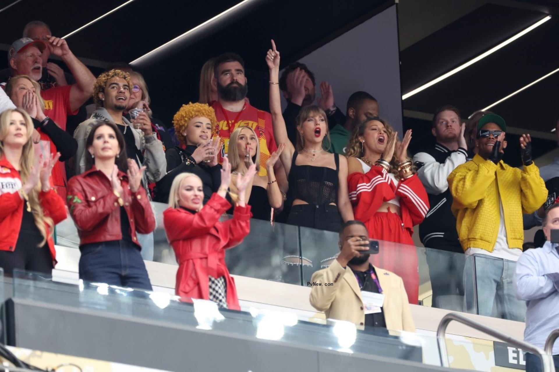 Taylor Swift at the 2024 Super Bowl.