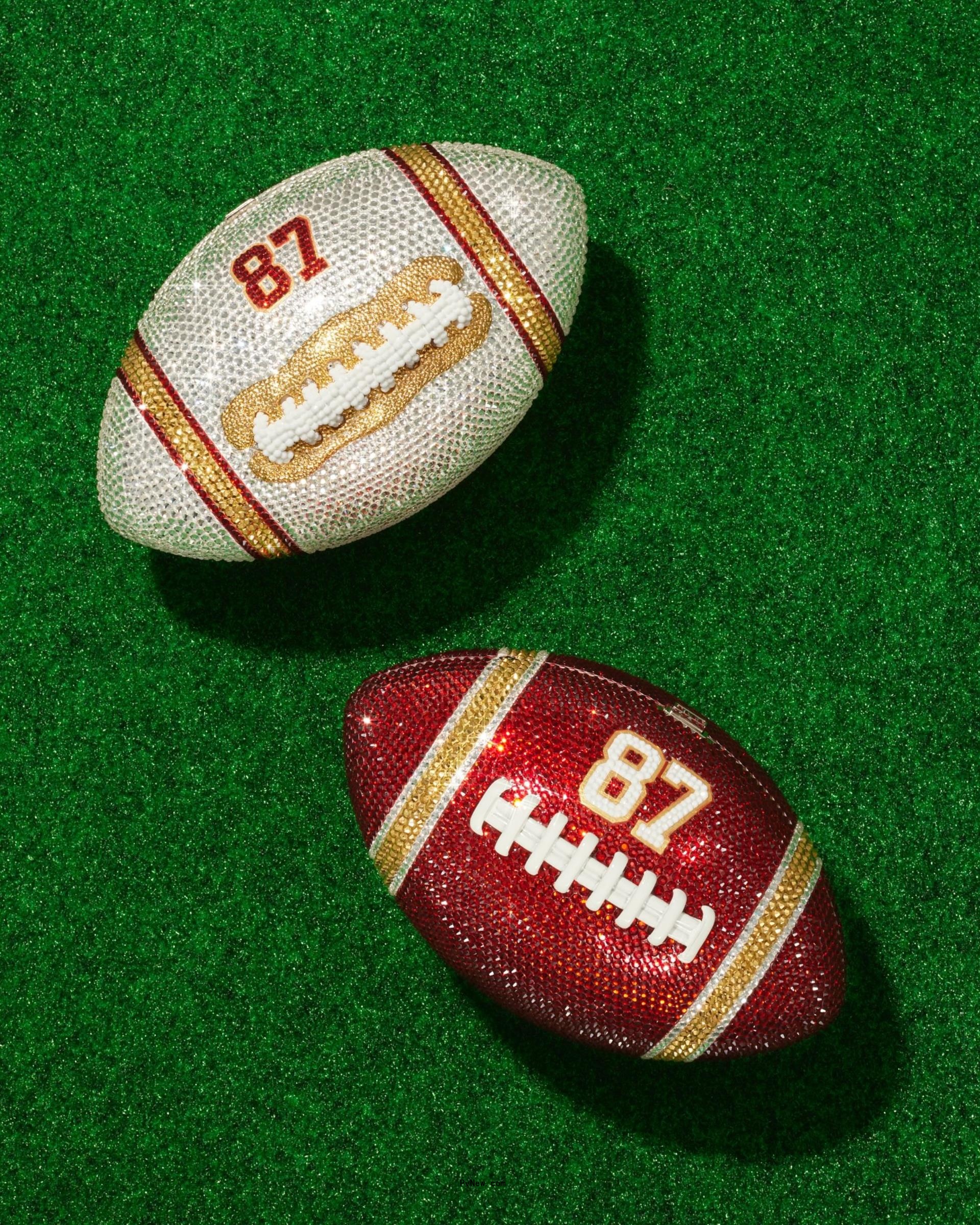 Judith Leiber football clutches