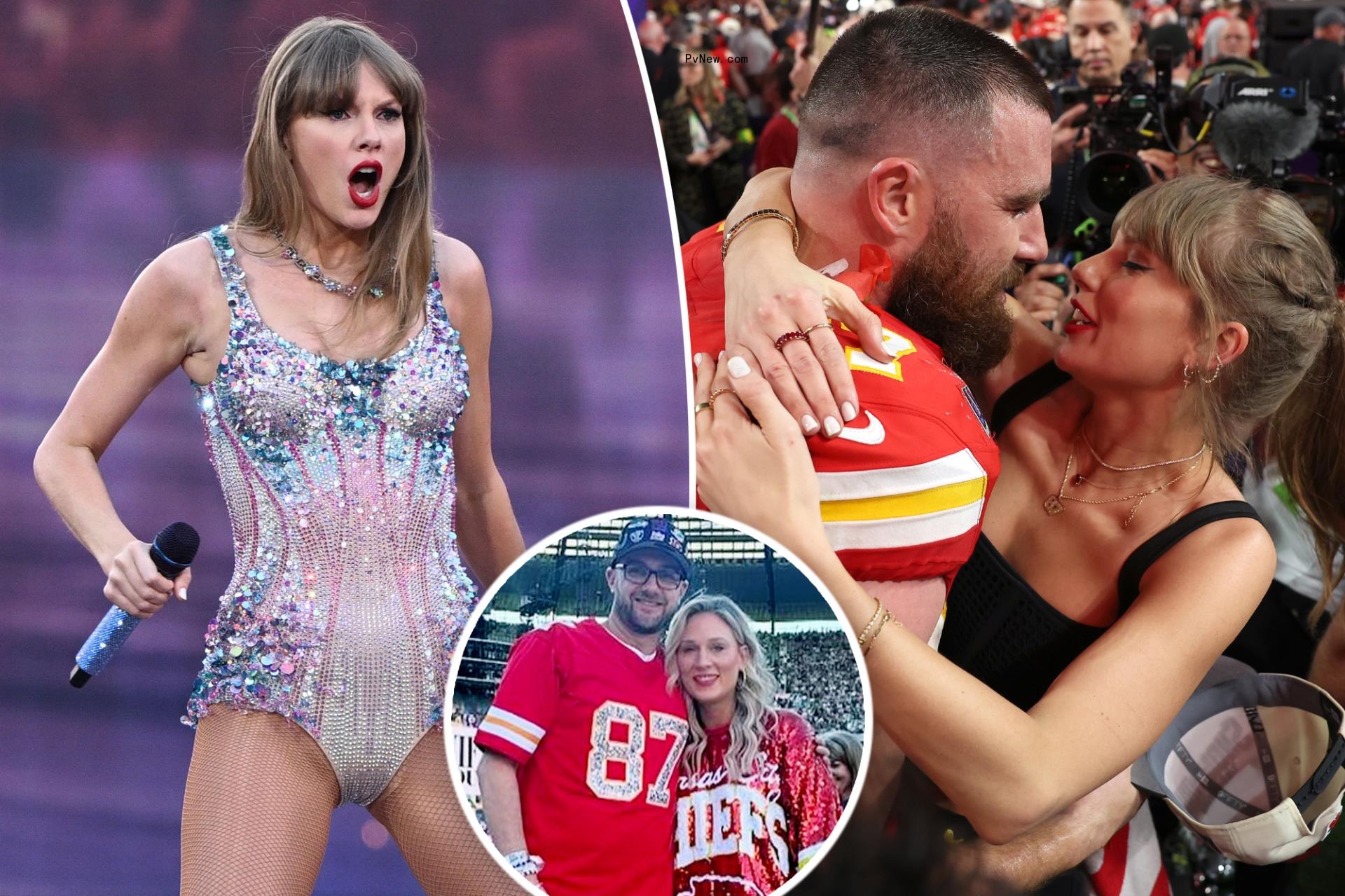 Watch Taylor Swift react to fans wearing Travis Kelce jerseys to Eras Tour concert