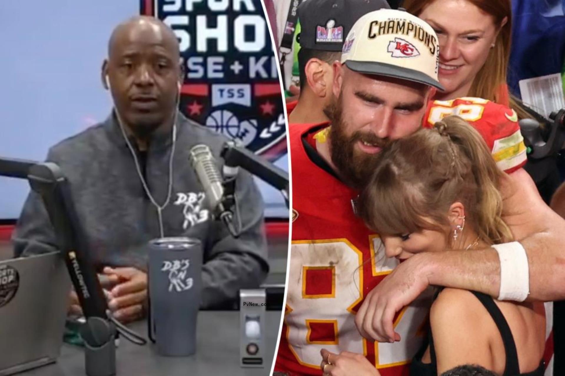 Dave Merritt split with Taylor Swift and Travis Kelce.