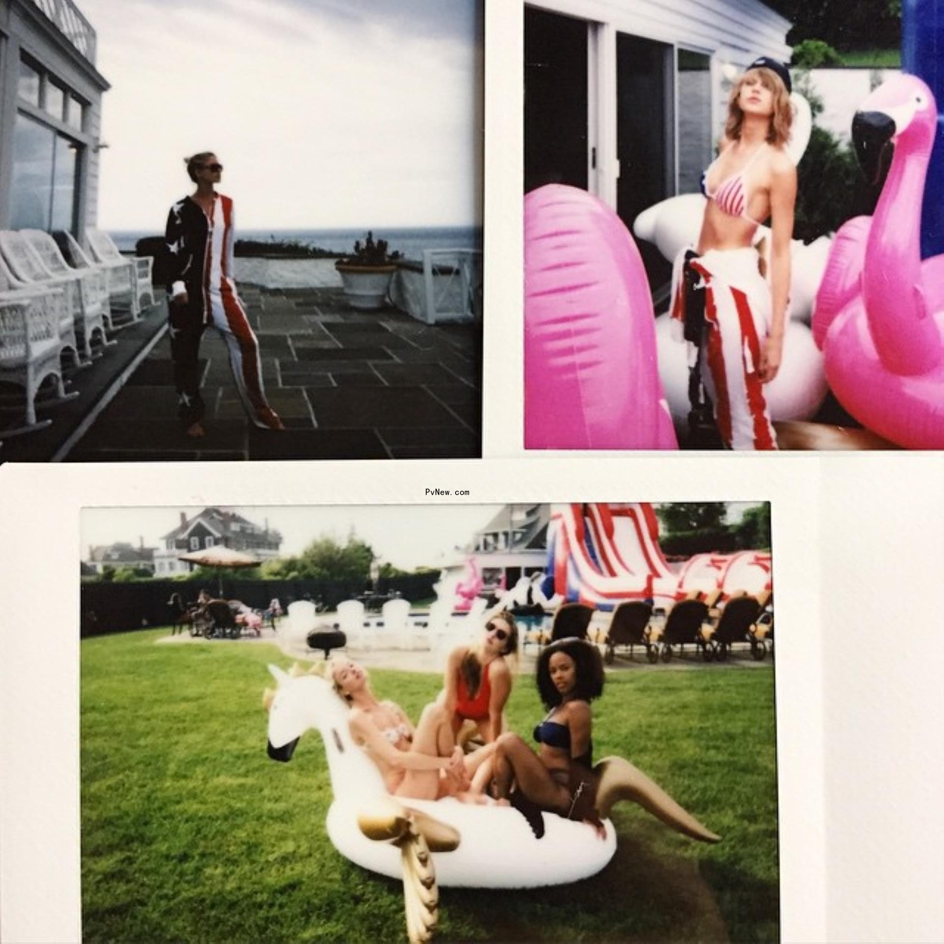 Martha Hunt IG post of Taylor Swift's rhode island home