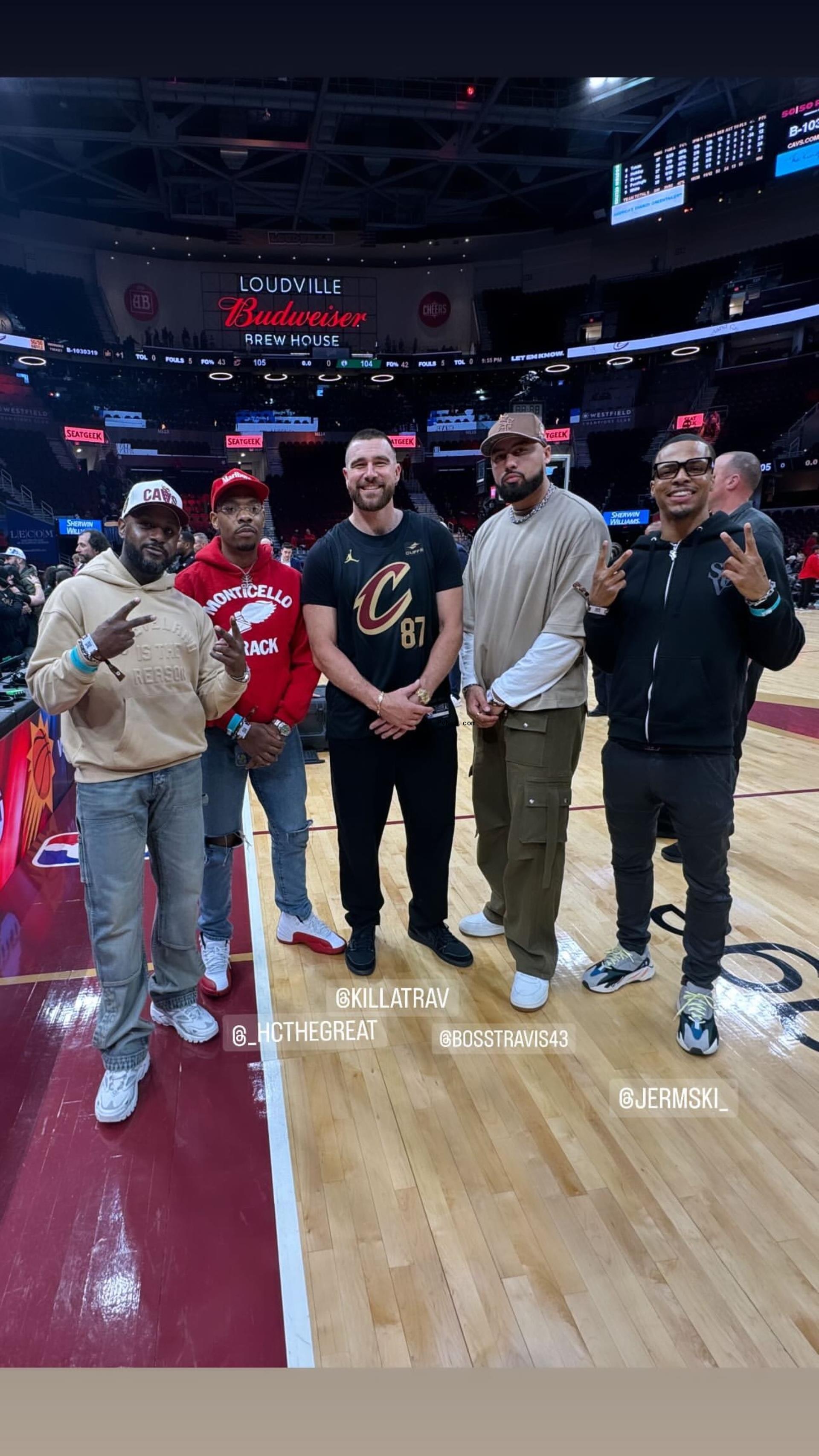 Travis Kelce and his friends