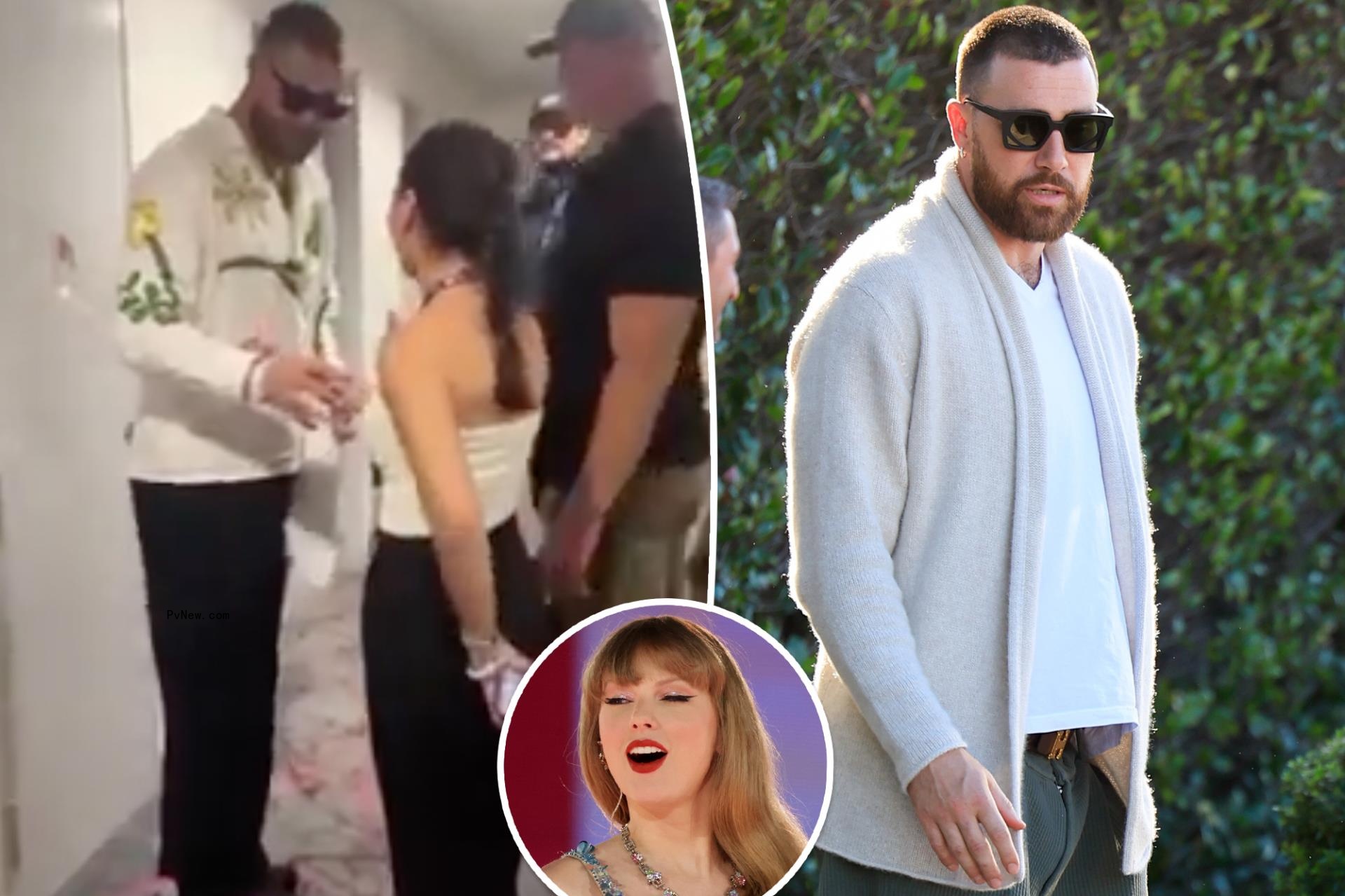 Travis Kelce exchanges friendship bracelets with Taylor Swift fan at Eras Tour in new clip from Singapore concert