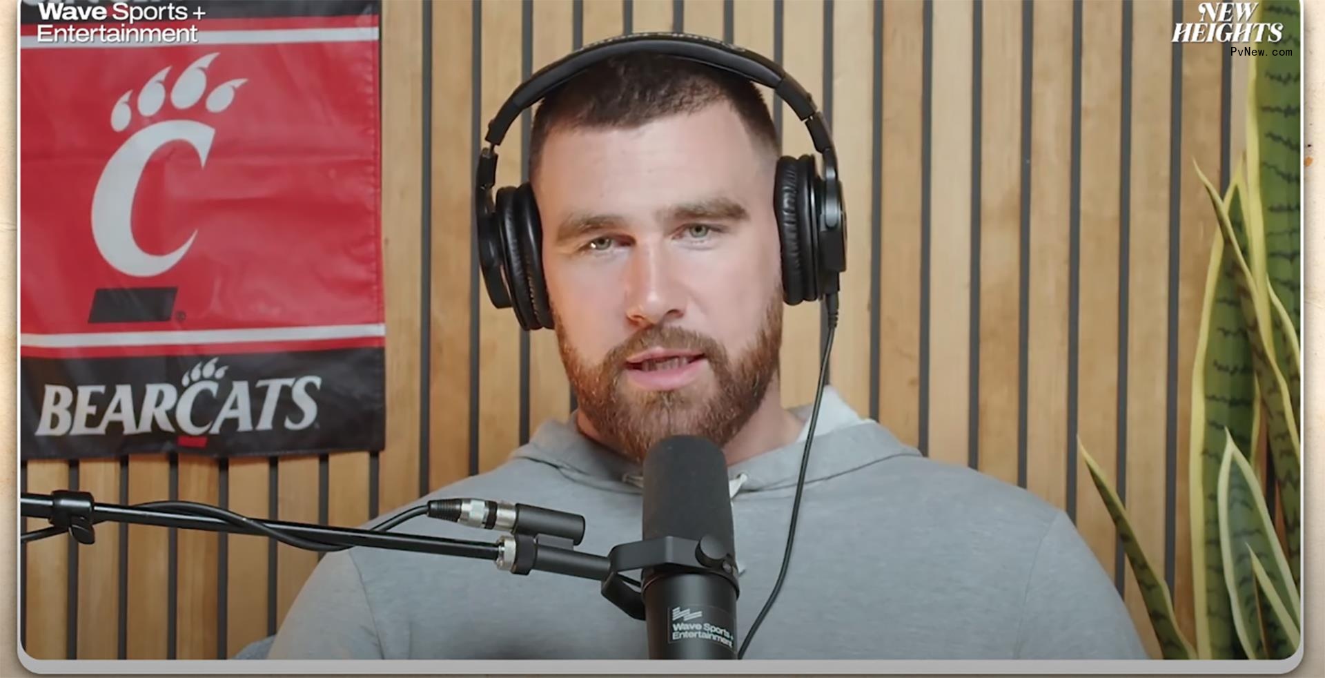 Travis Kelce on his podcast.