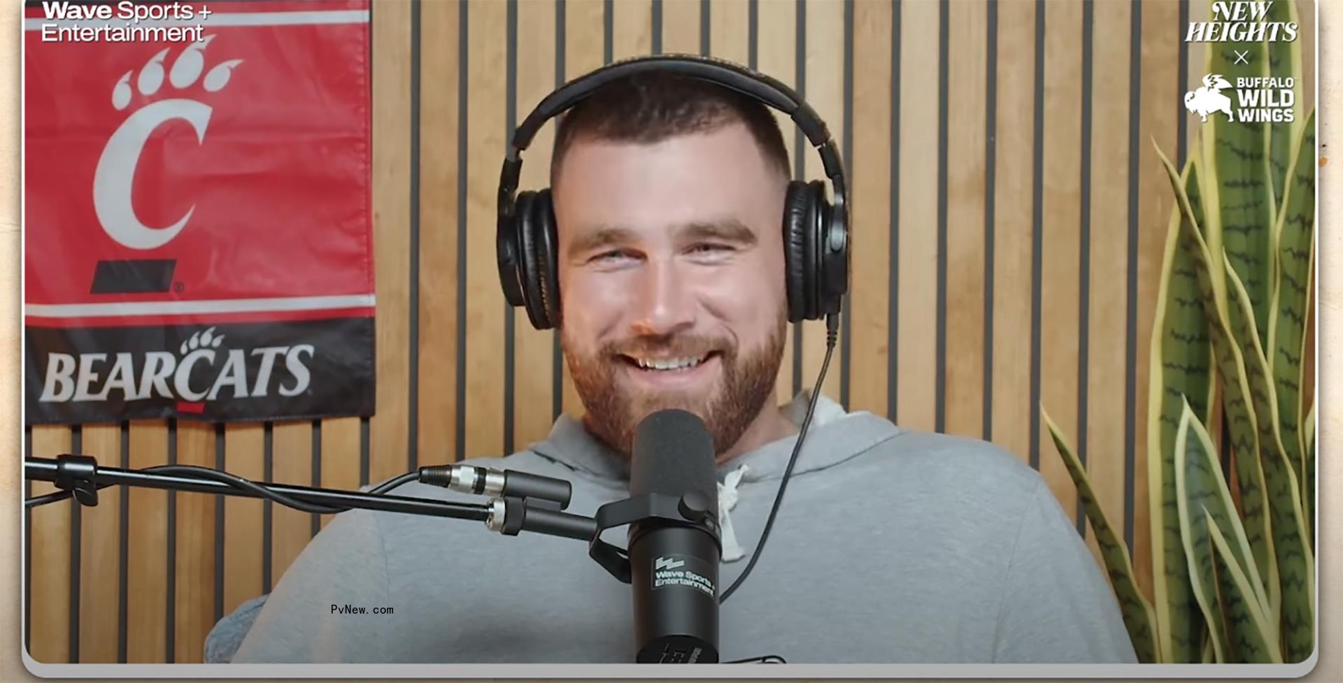 Travis Kelce on his podcast.