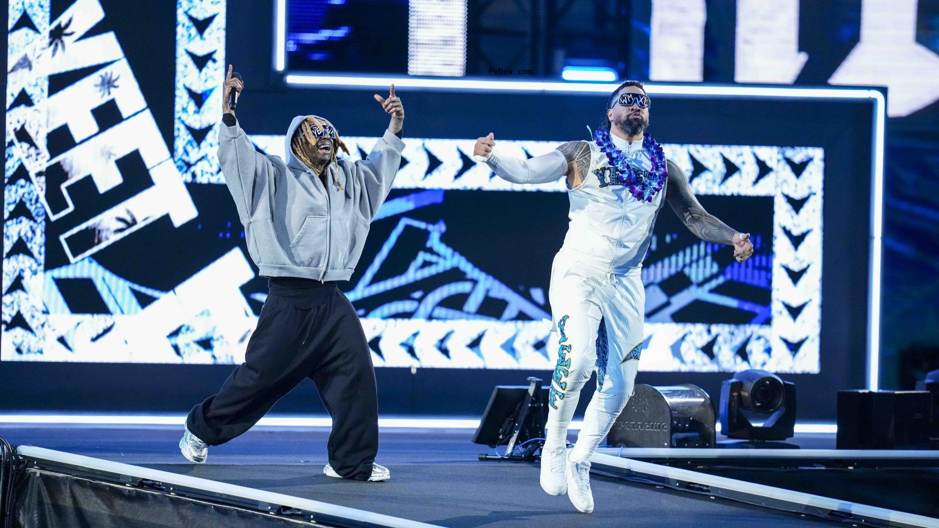Lil Wayne Rocks, Lil Baby’s Son Roars, the Rock Rules at Wrestlemania XL