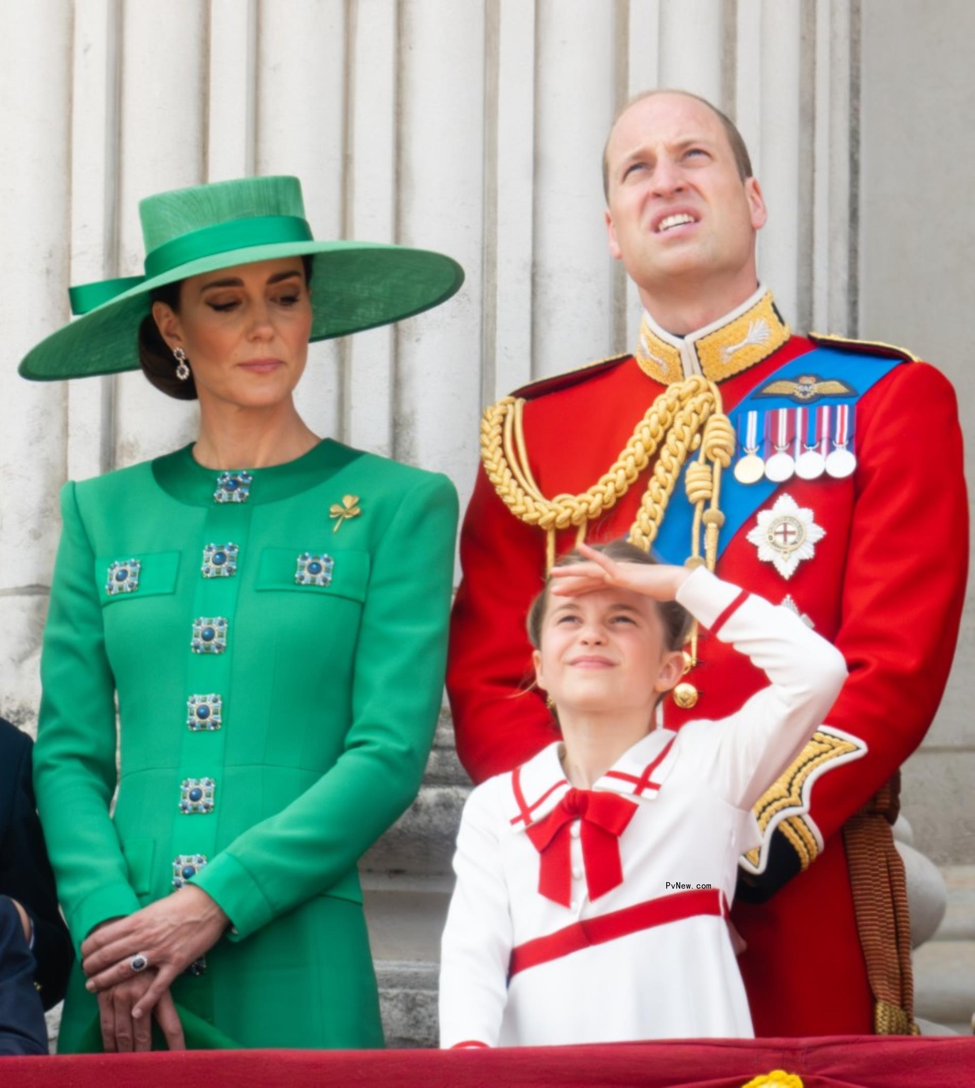 Kate Middleton and Prince William with their daughter Princess Charlotte. 