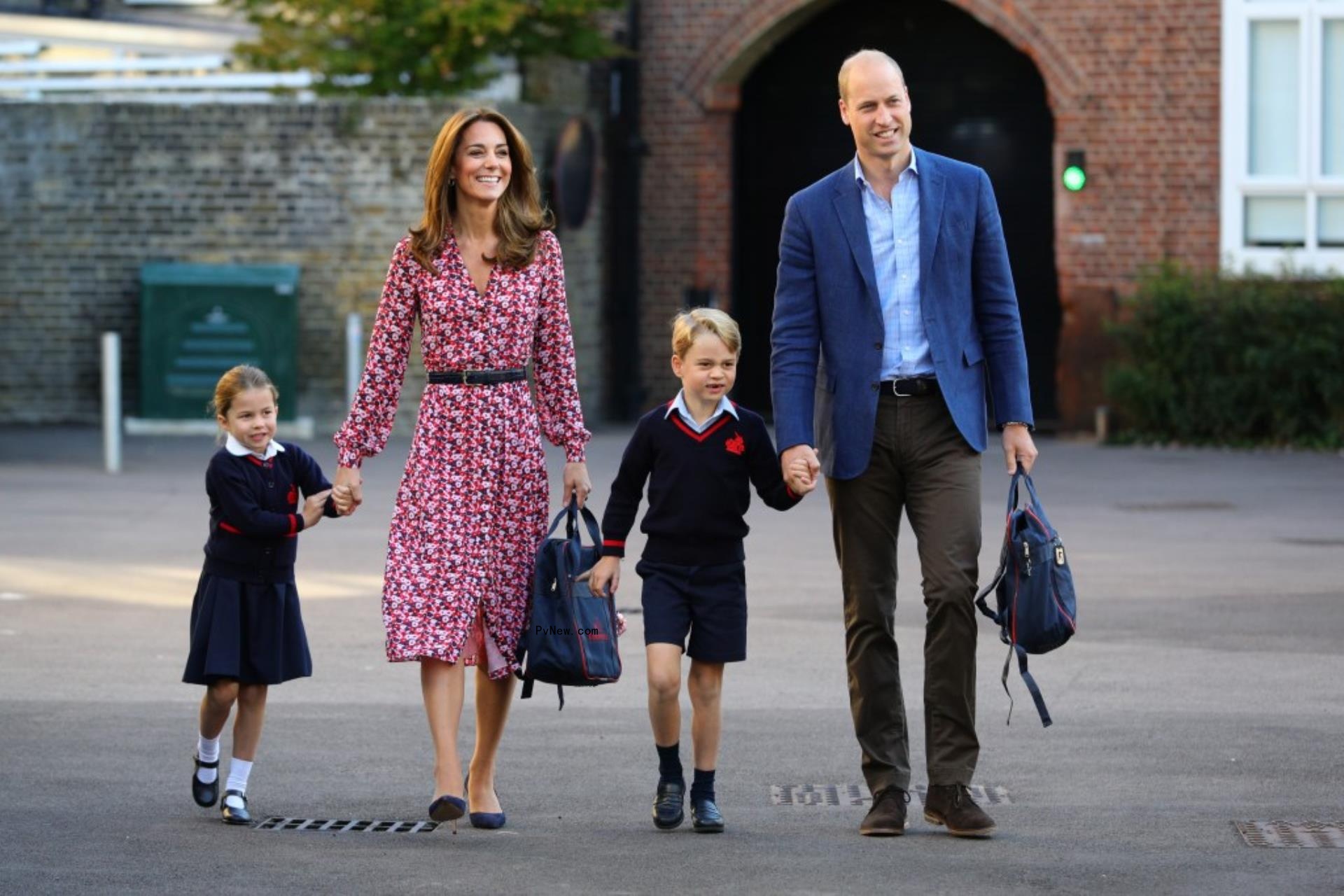 Kate Middleton and Prince William with their kids