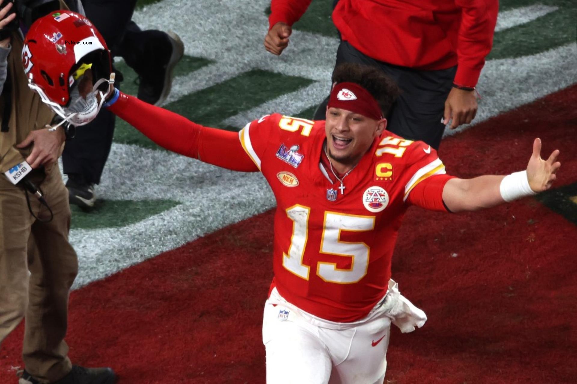 Patrick Mahomes in his Chiefs uniform