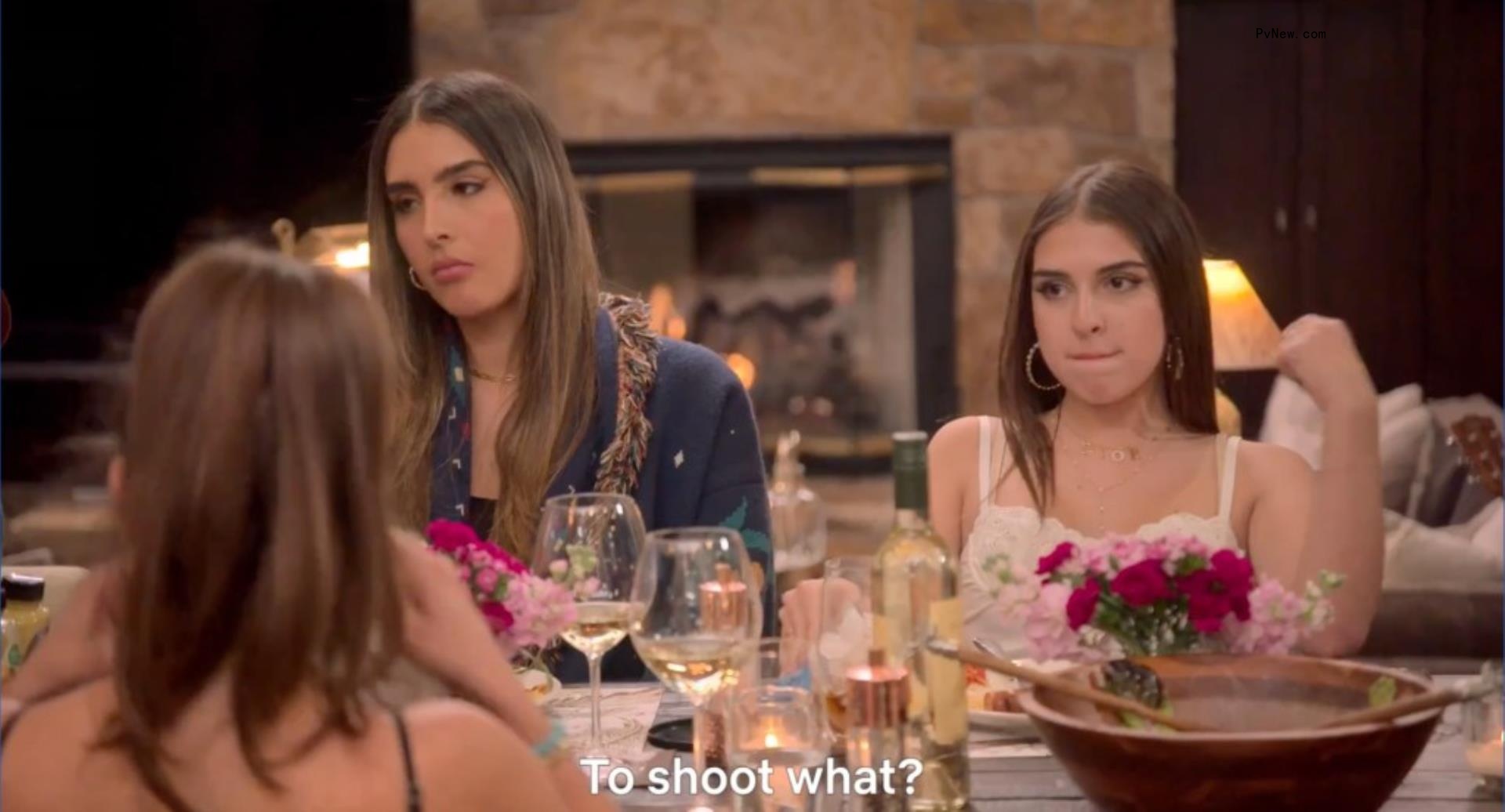 Sophia and Portia Umanksy at the family dinner on 