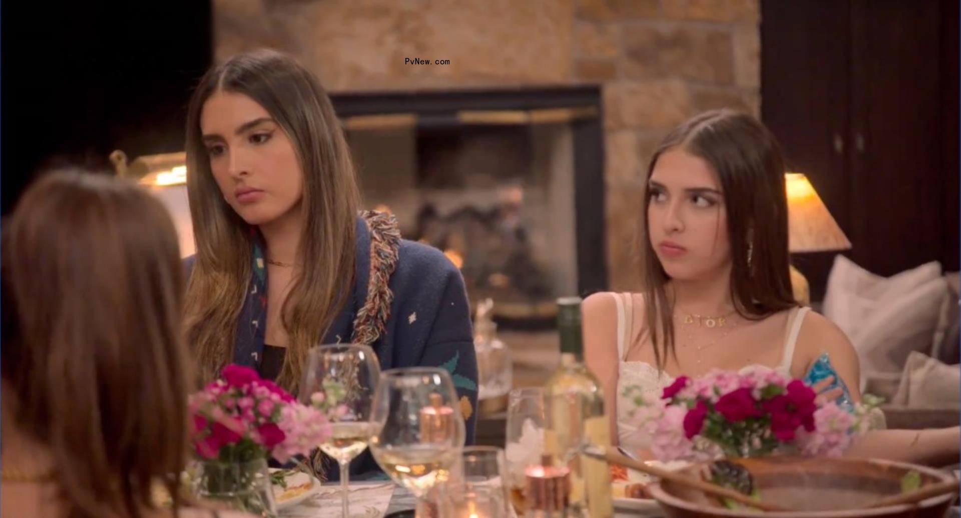 Sophia and Portia Umanksy at the family dinner on 