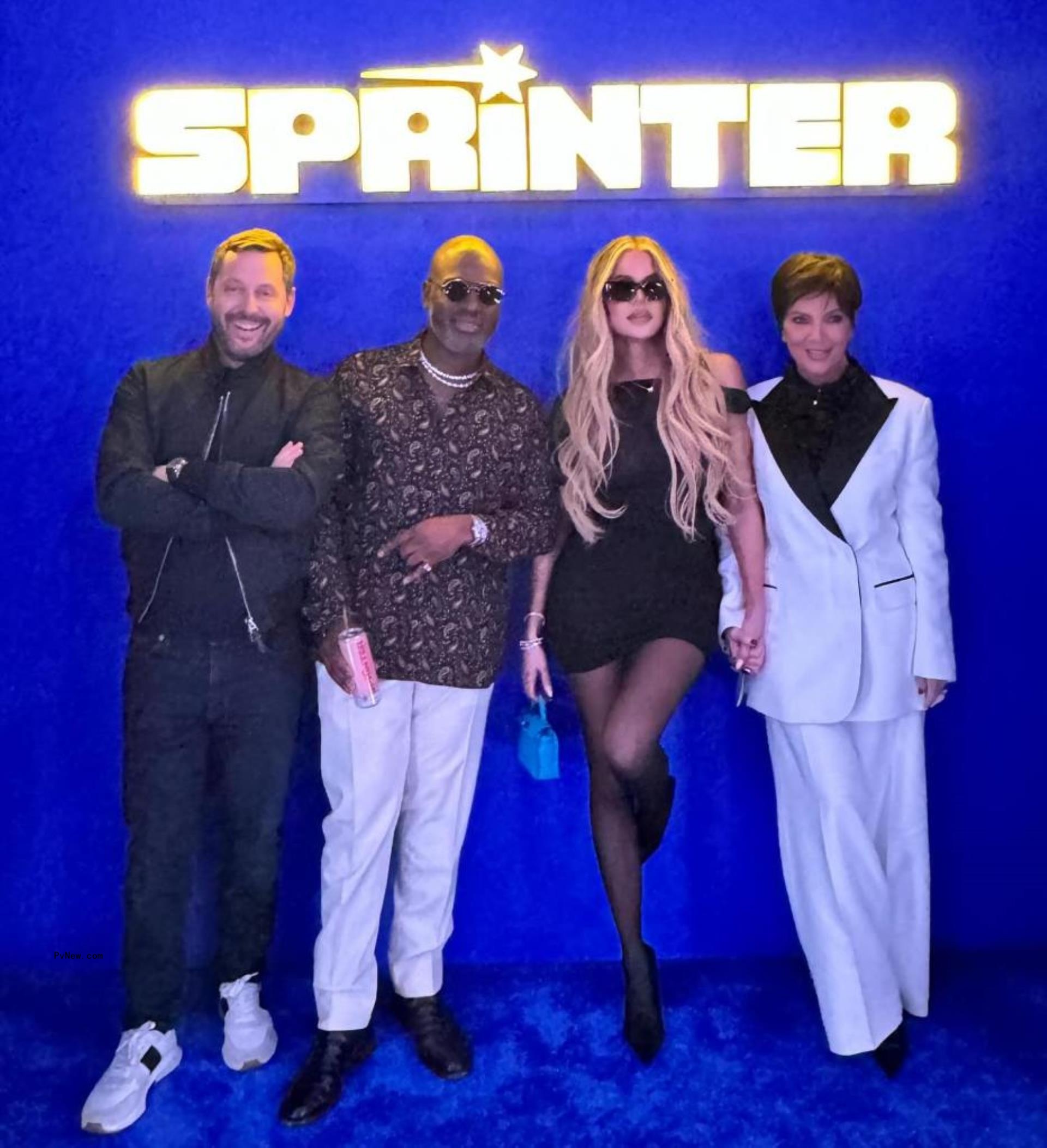 Khloe Kardashian with Kris Jenner and Corey Gamble