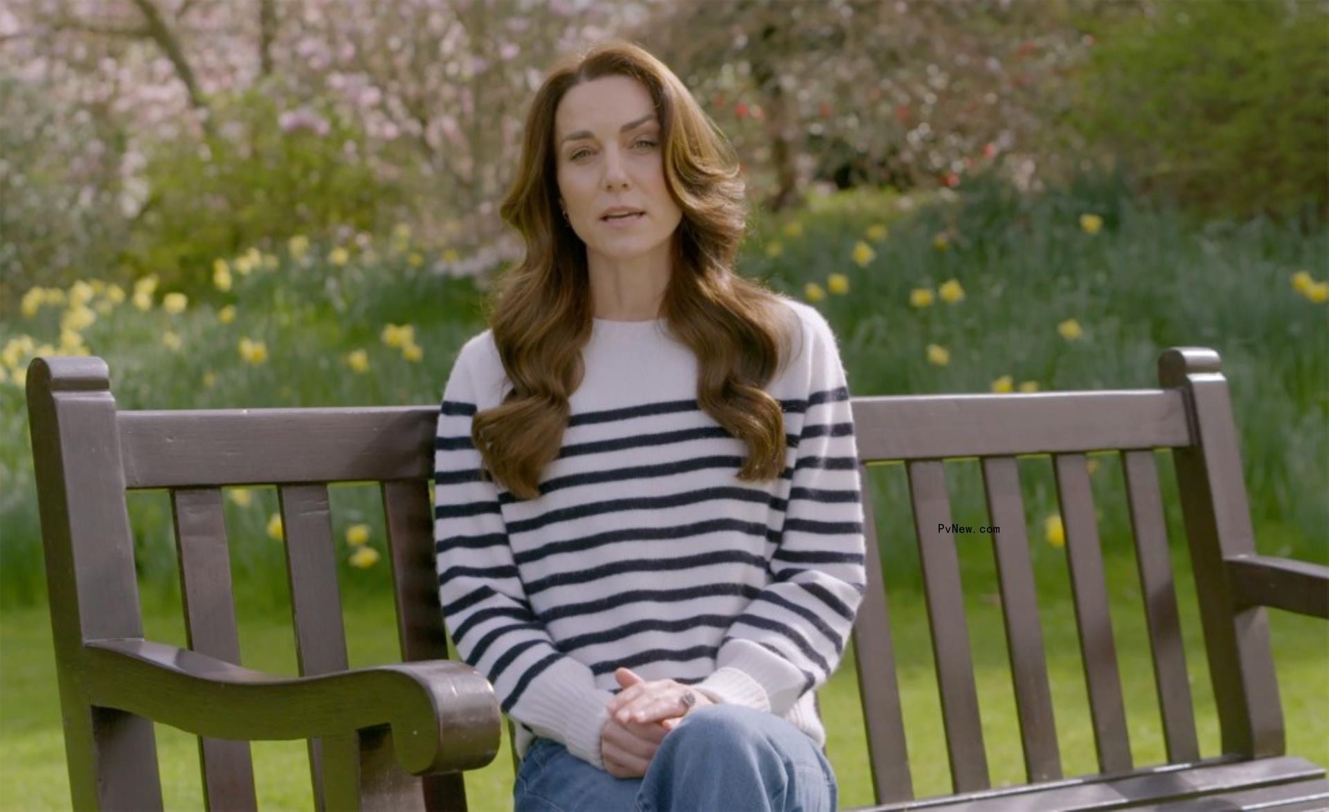 Kate Middleton speaking in a video