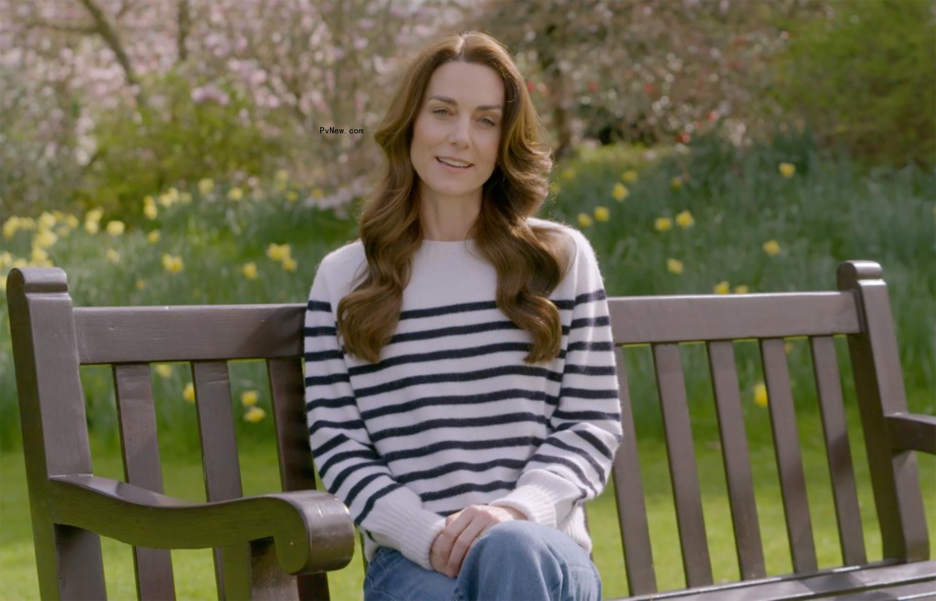 Kate Middleton speaking in a video