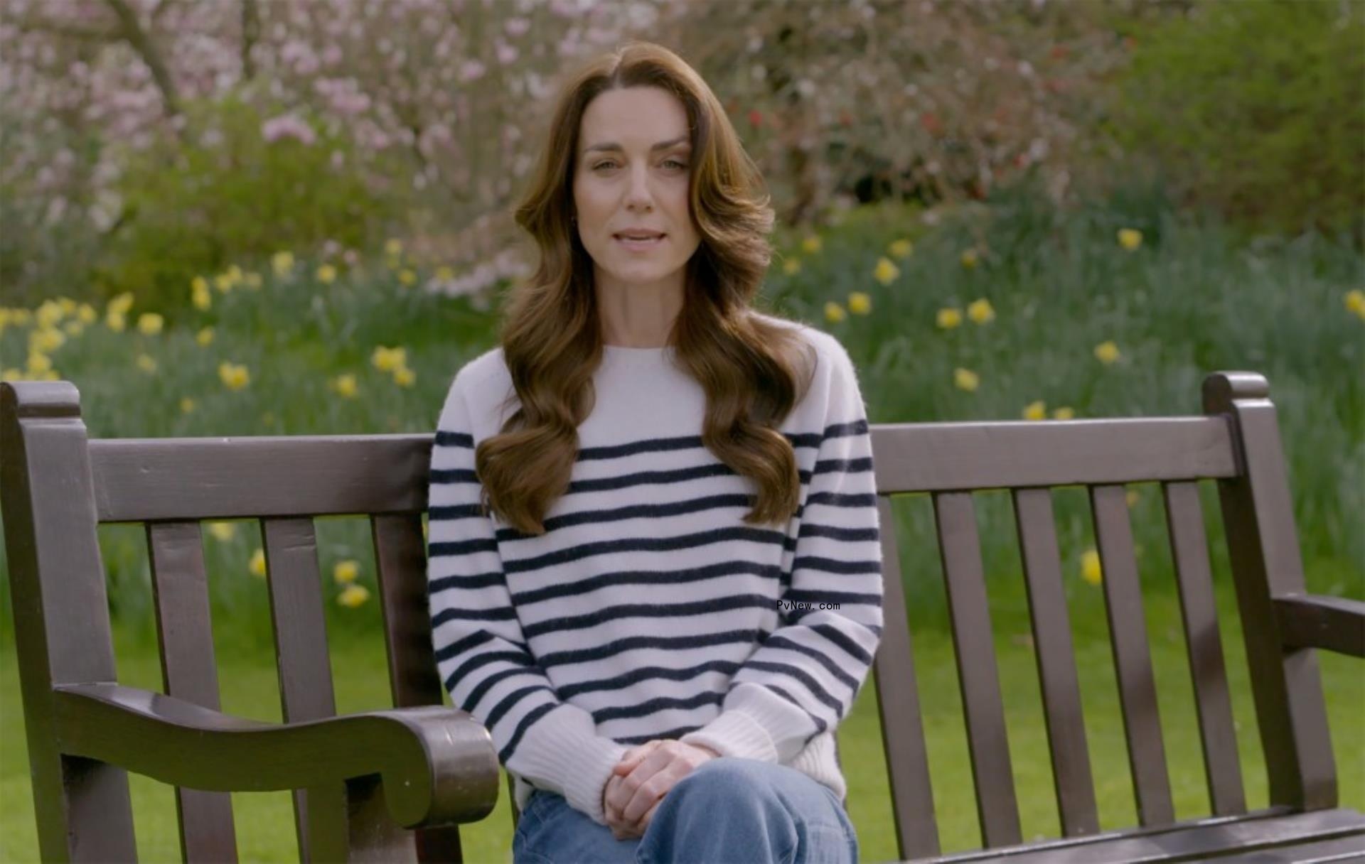 Kate Middleton speaking in a video