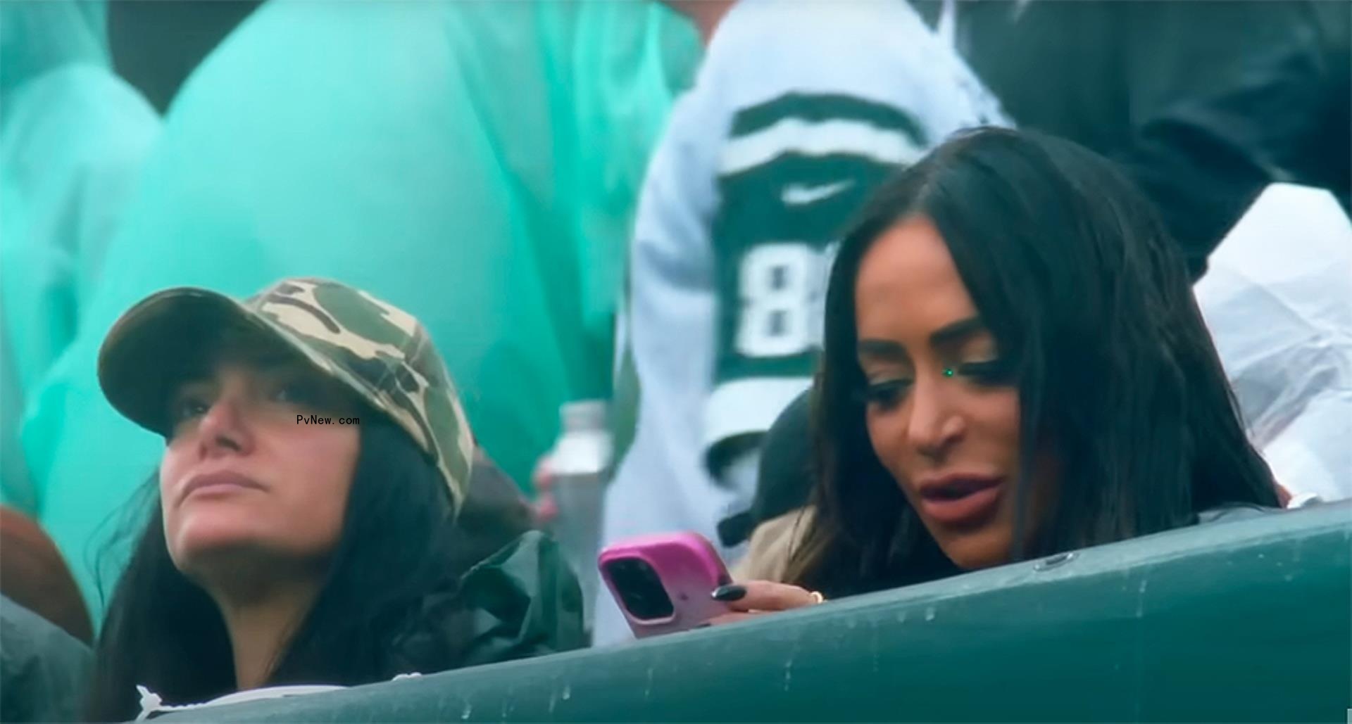 Angelina Pivarnick at a Jets game