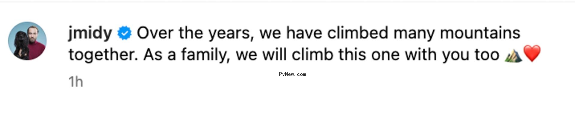 James Middleton's message to Kate Middleton on Instagram.