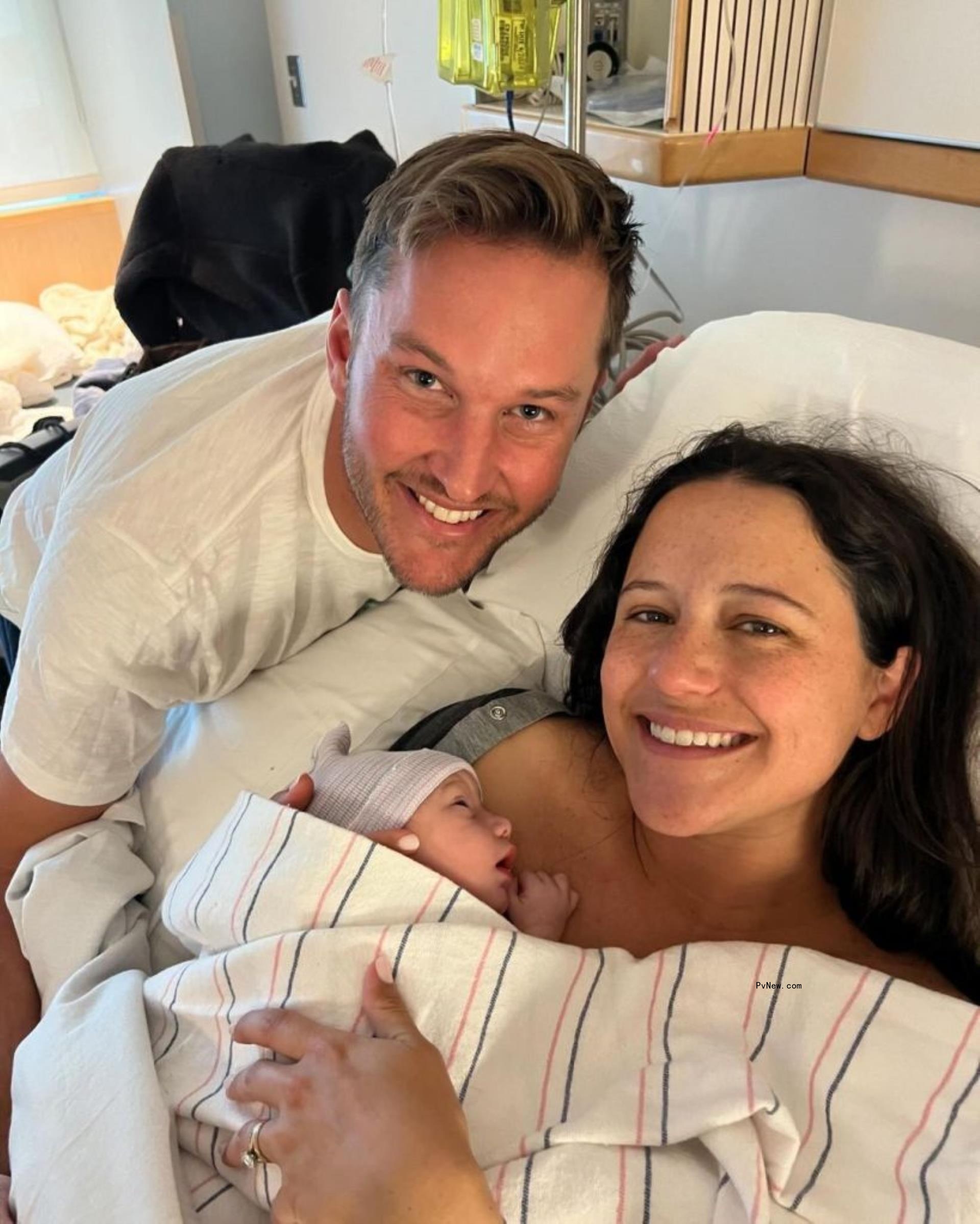 Katie Couric's daughter Ellie, Ellie's husband and Ellie's son. 