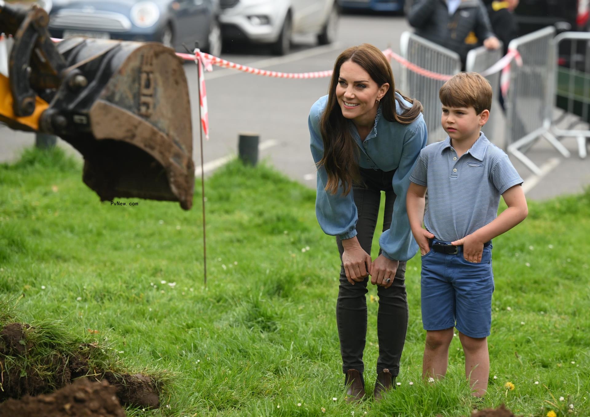 Kate Middleton with her son