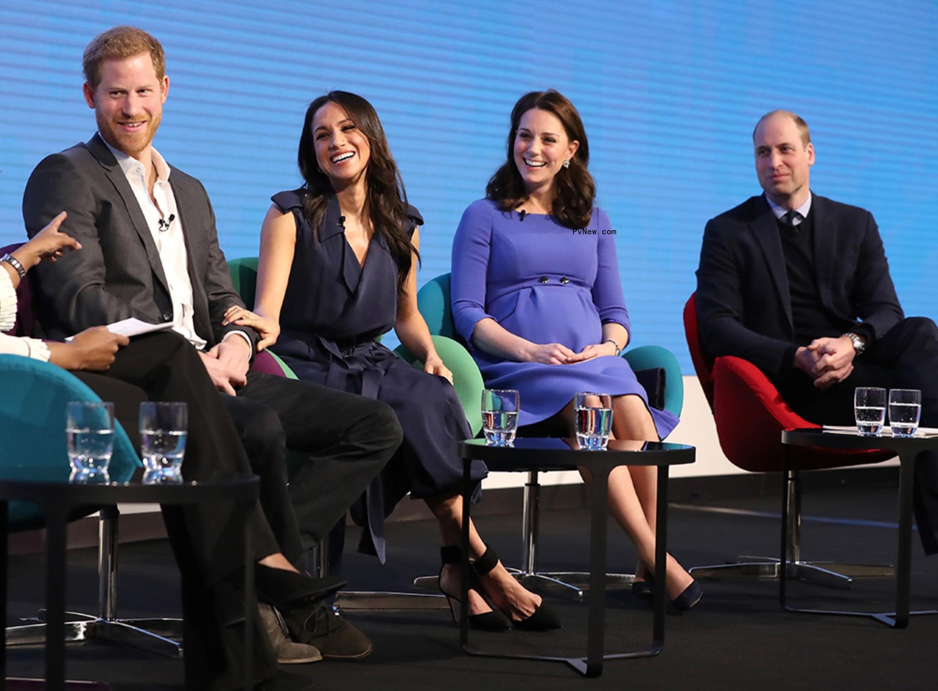 Kate and William with Harry and Meghan