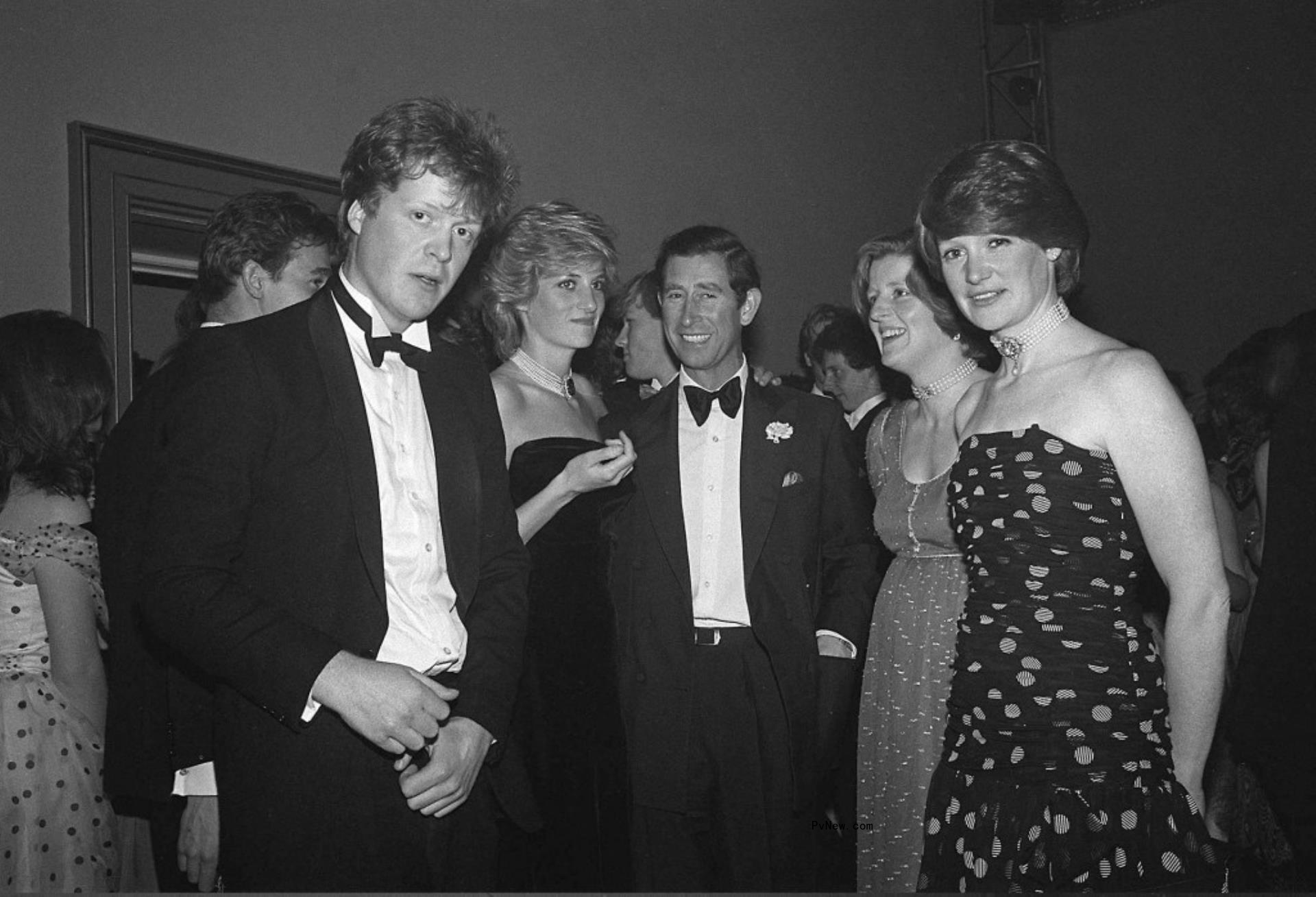 Princess Diana and Prince Charles with Earl Charles Spencer
