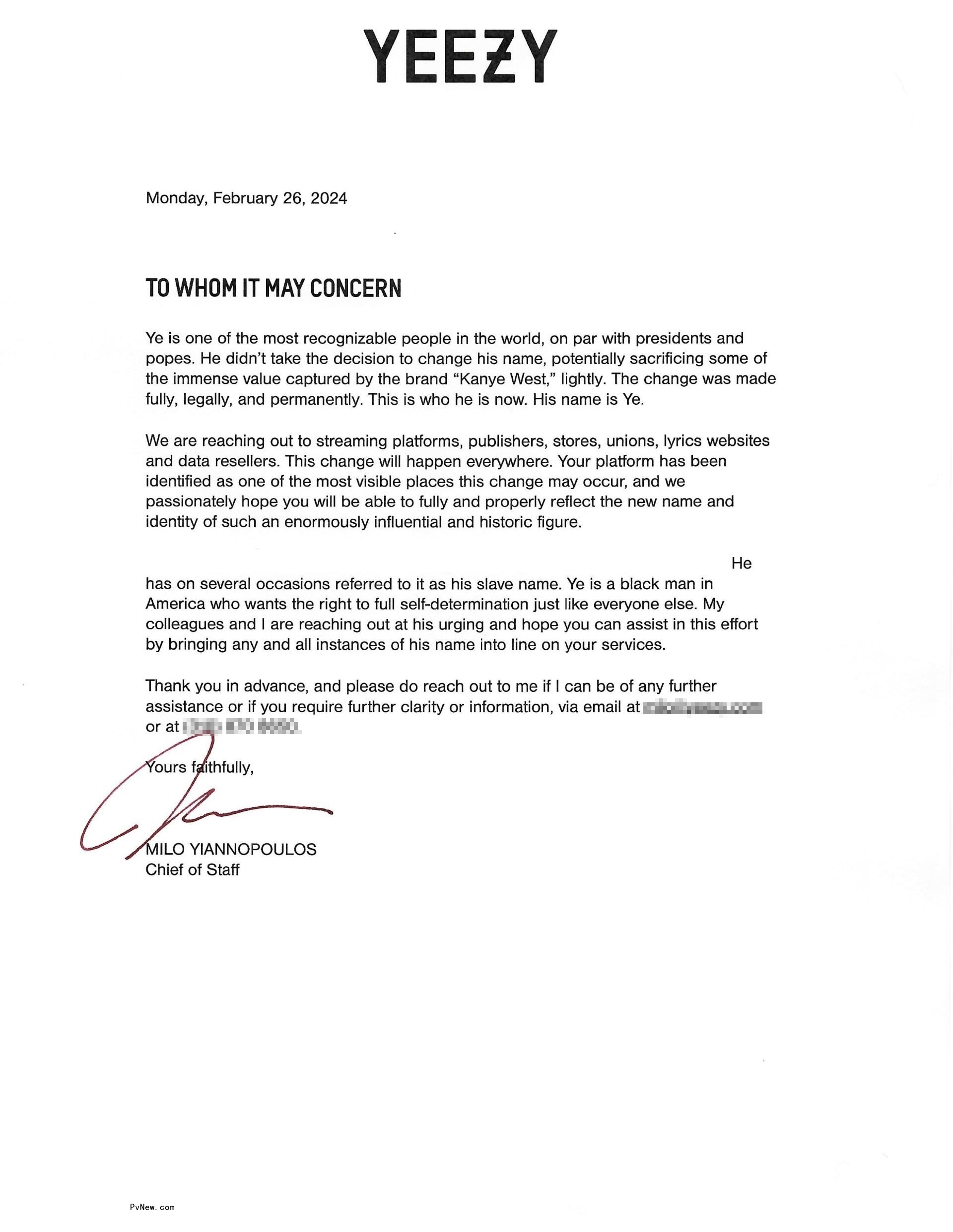 A letter from Milo Yiannopoulos.