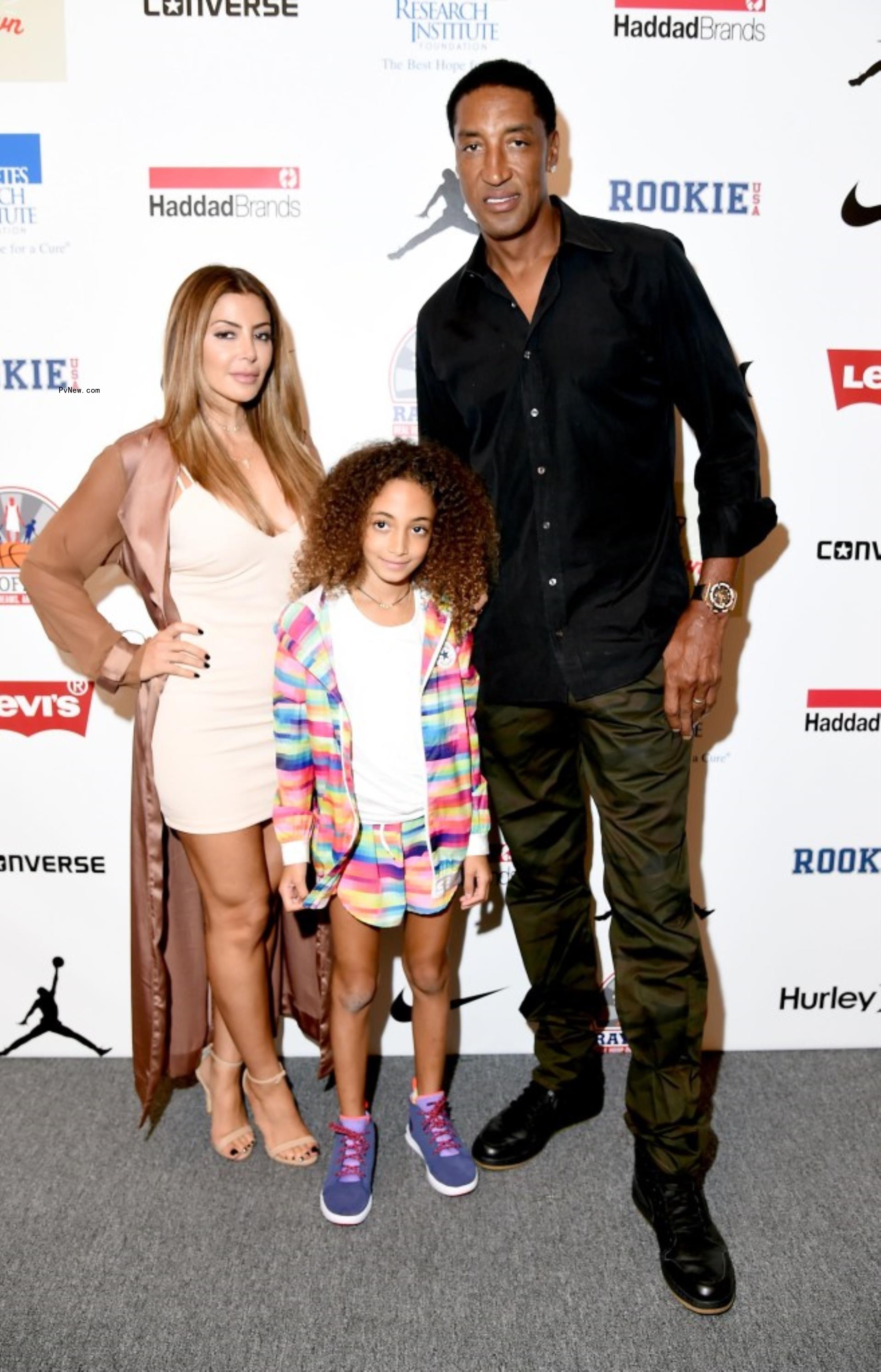 Larsa Pippen and Scottie Pippen with their daughter Sophia. 