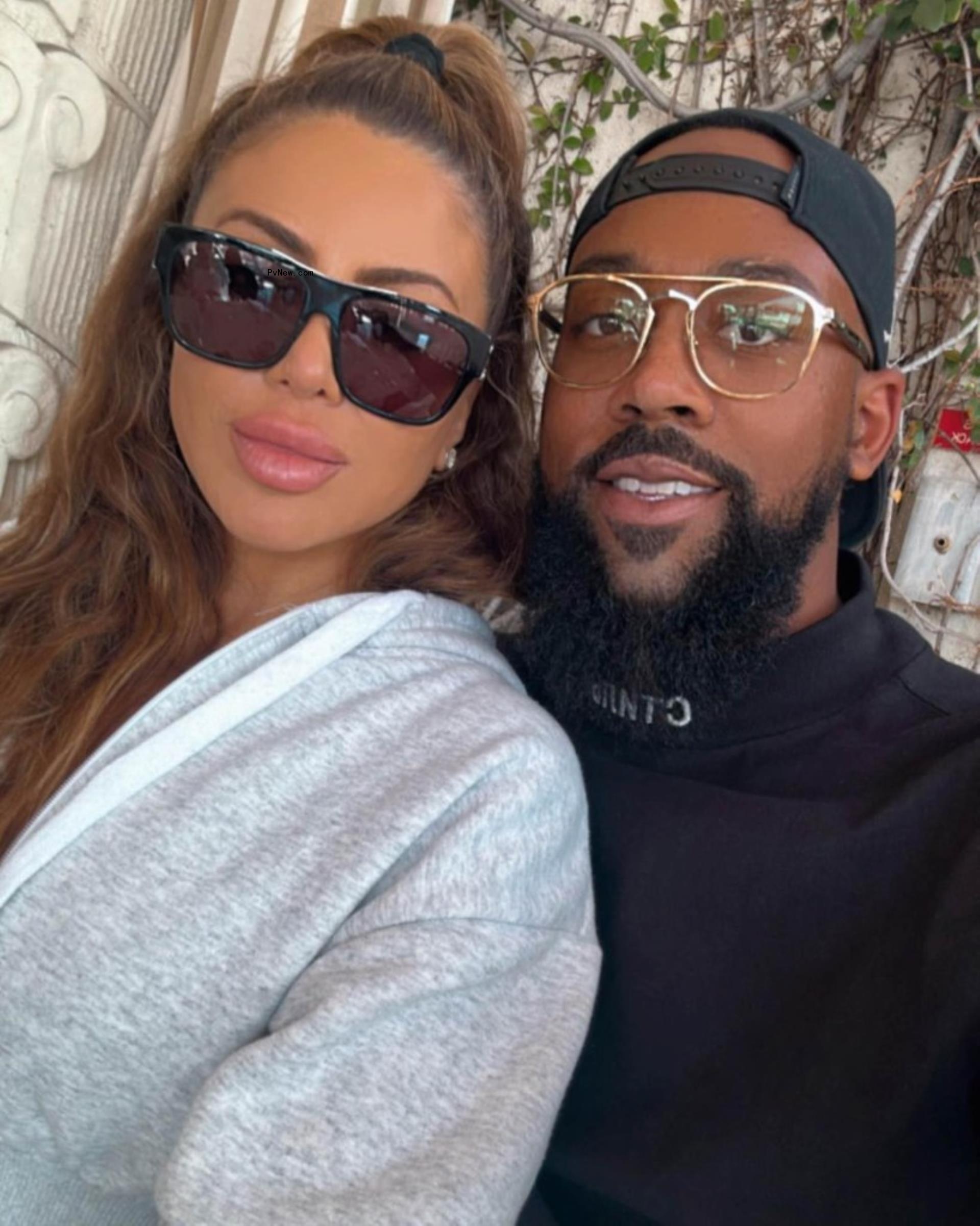 Marcus Jordan and Larsa Pippen in a selfie. 