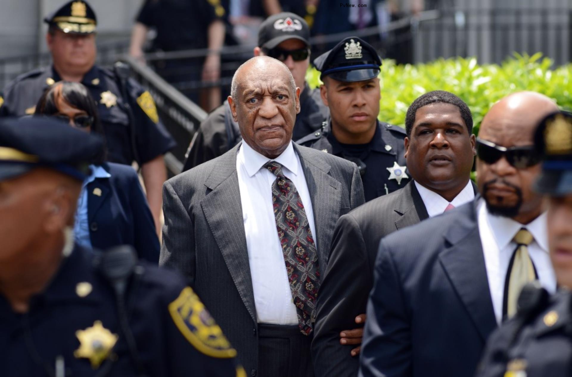 Bill Cosby leaving courthouse.