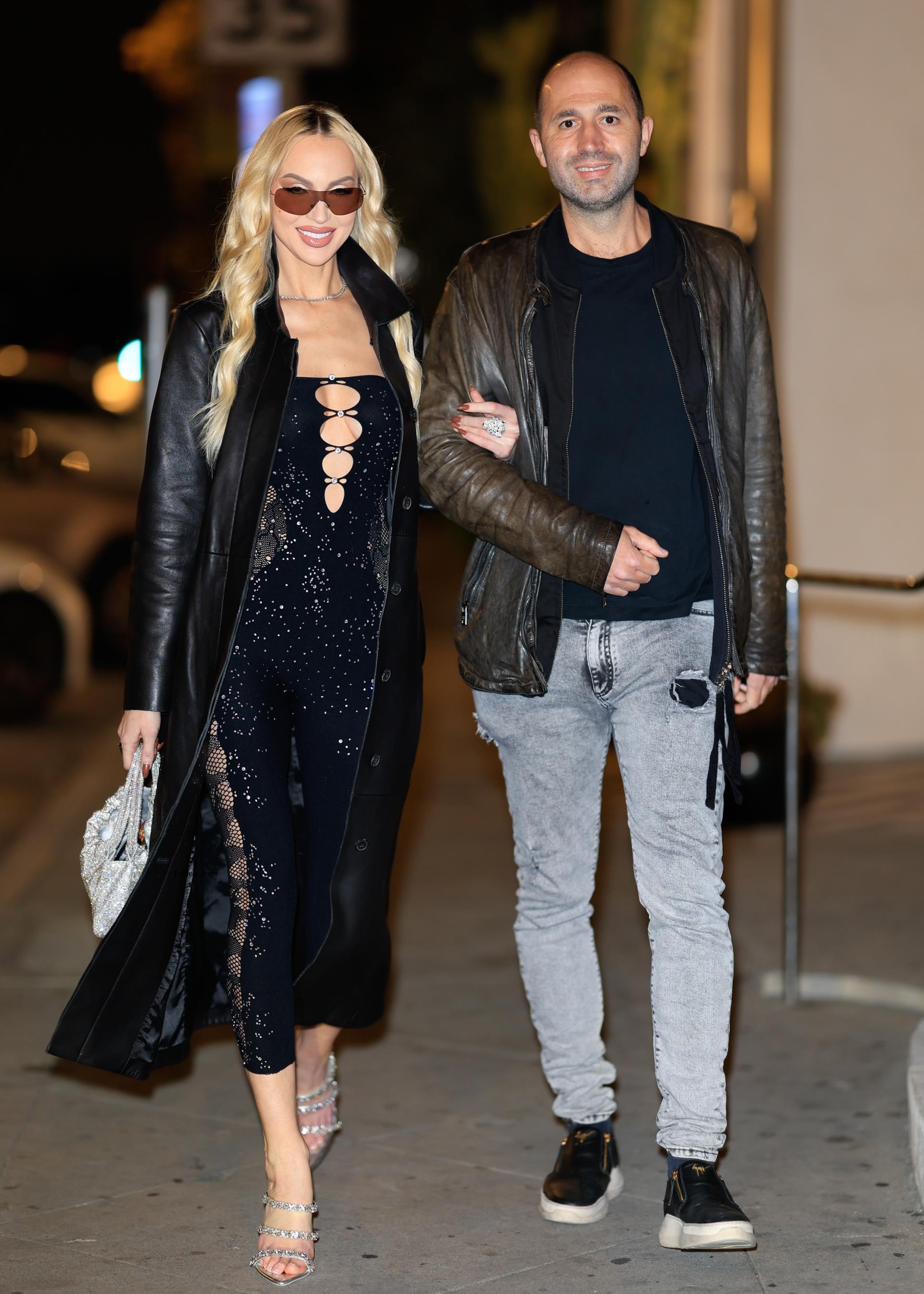 Christian Richard and Christine Quinn arriving to Whitefox's party at Catch restaurant in 2023.