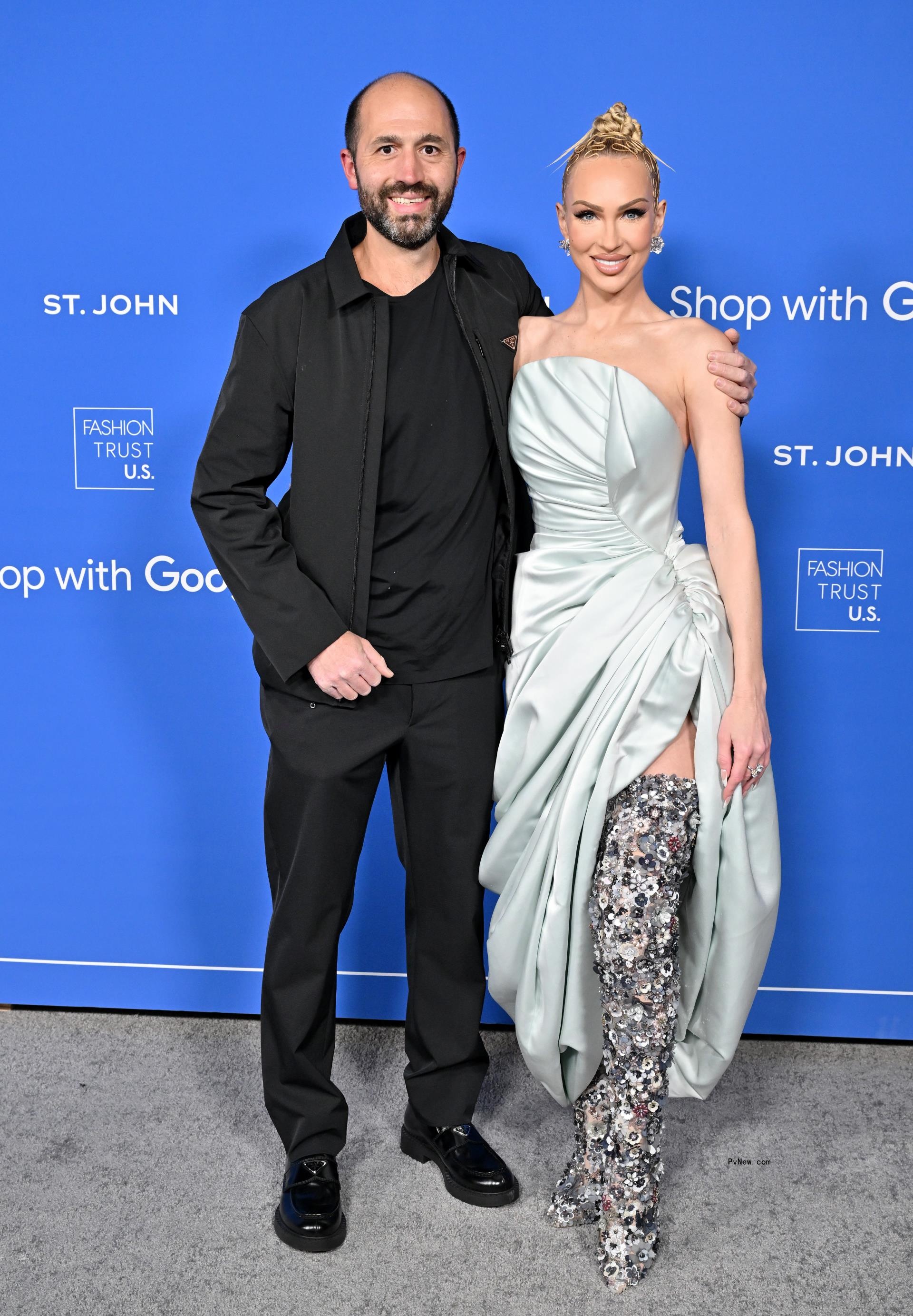Christian Richard and Christine Quinn at the Fashion Trust US Awards in 2023.